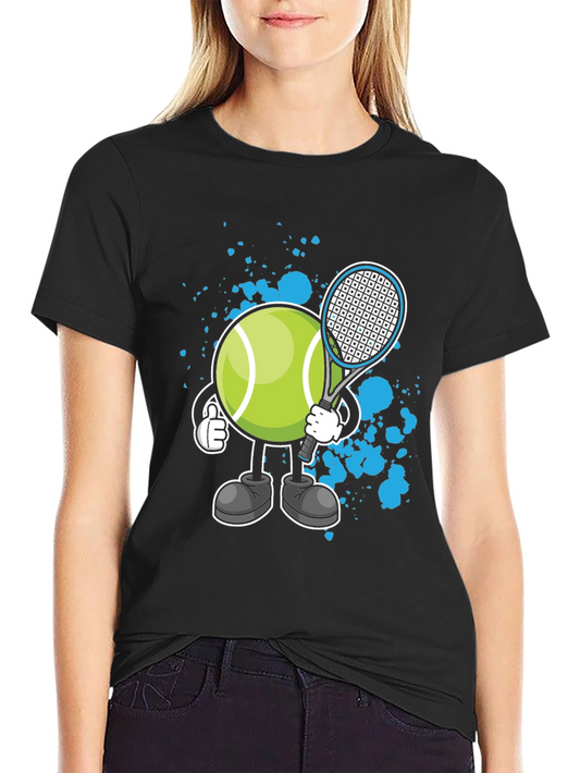 Tennis Ball Cartoon T-Shirt