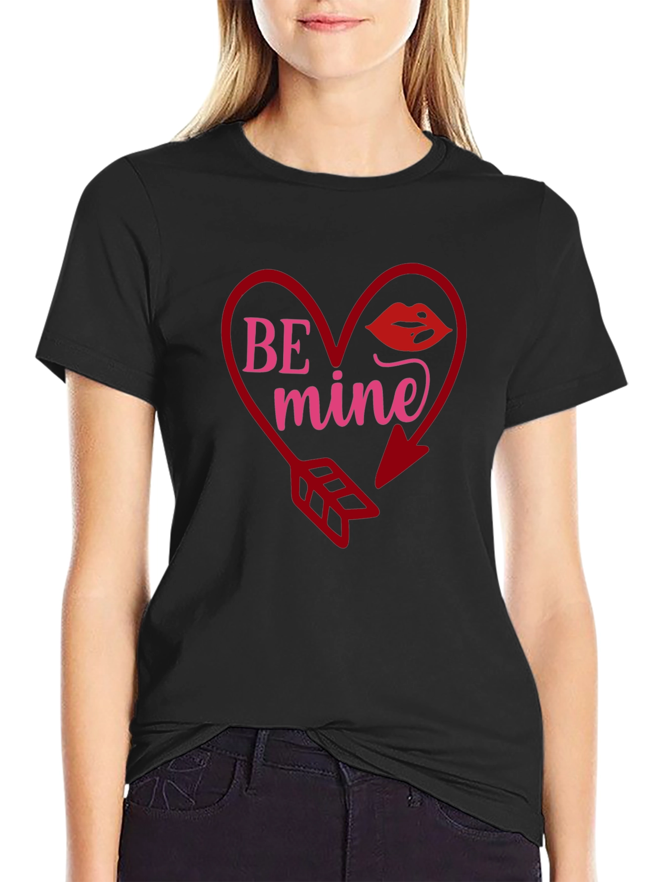 Be Mine Heart Valentines Day T-Shirt