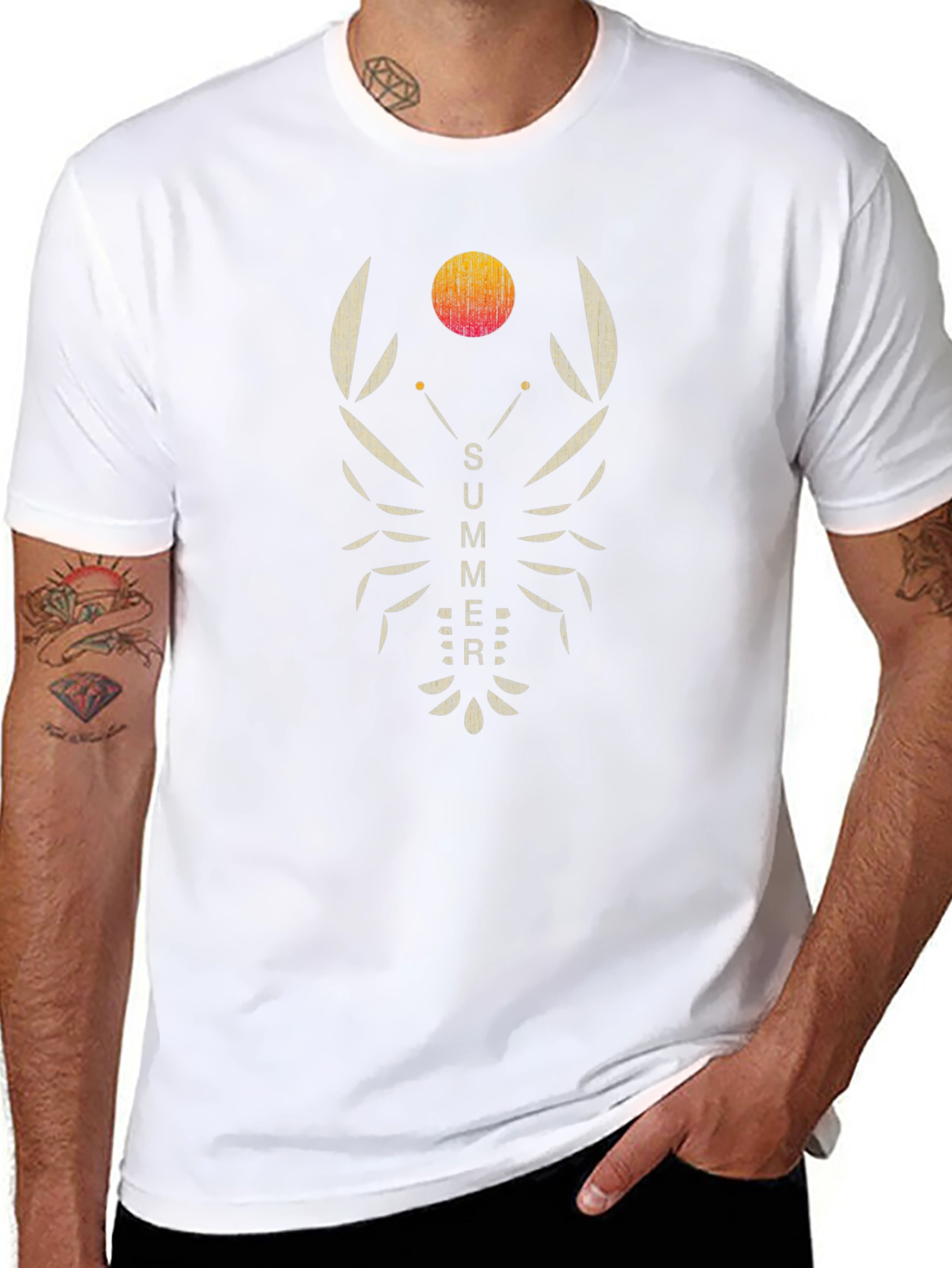 Summer Lobster Graphic Tee - Black