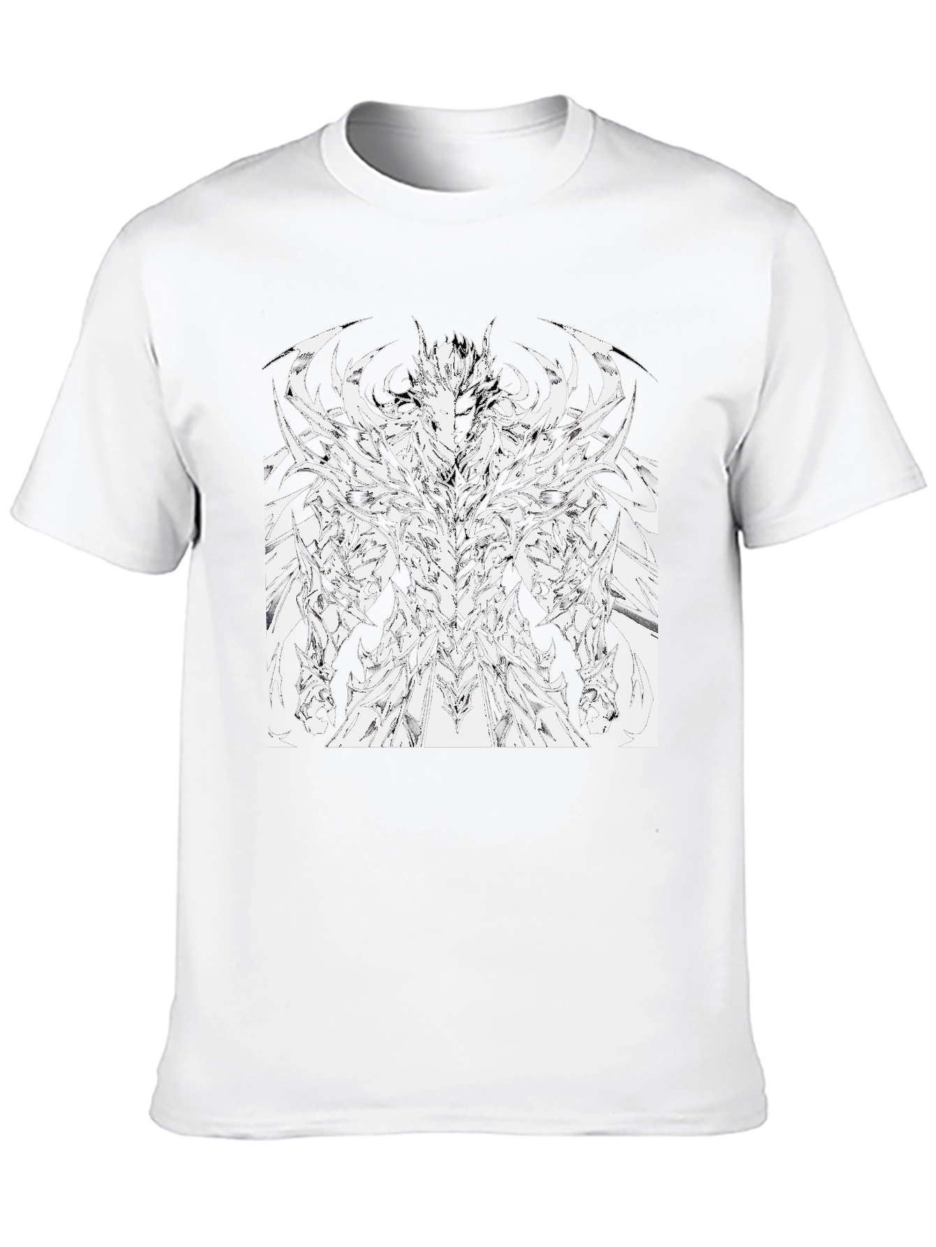 Black Graphic Tee - Abstract Warrior Print