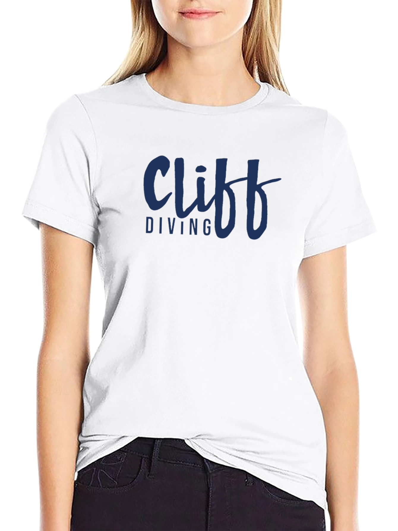 Cliff Diving Graphic T-Shirt - Casual Tee