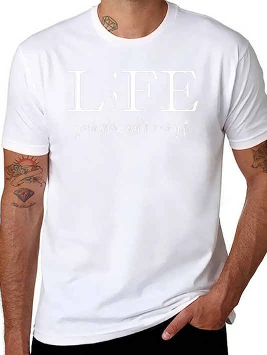 Inspirational Life Semicolon Graphic Tee