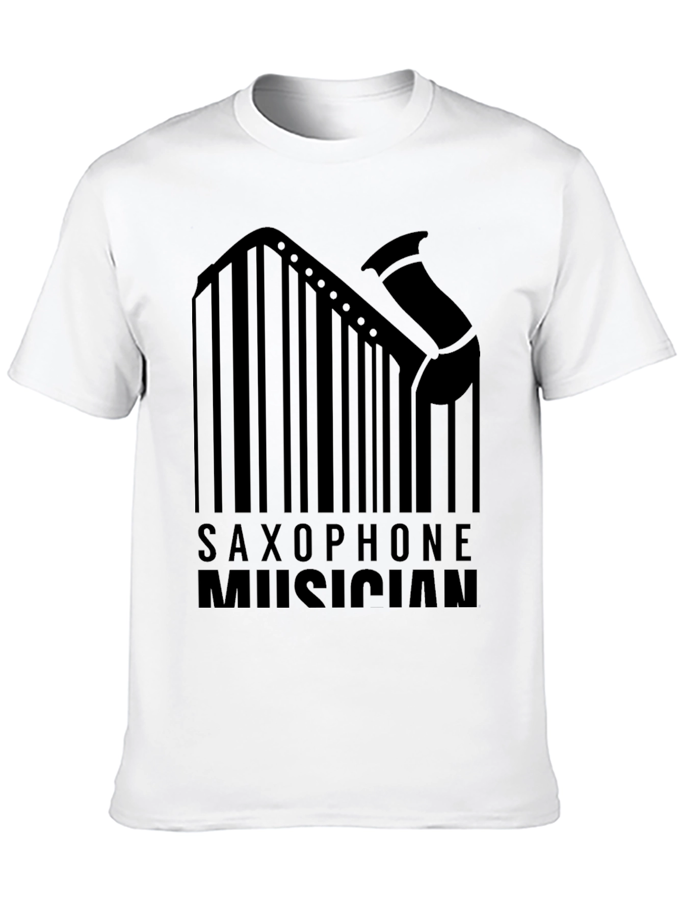 Saxophone Musician Barcode Design T-Shirt