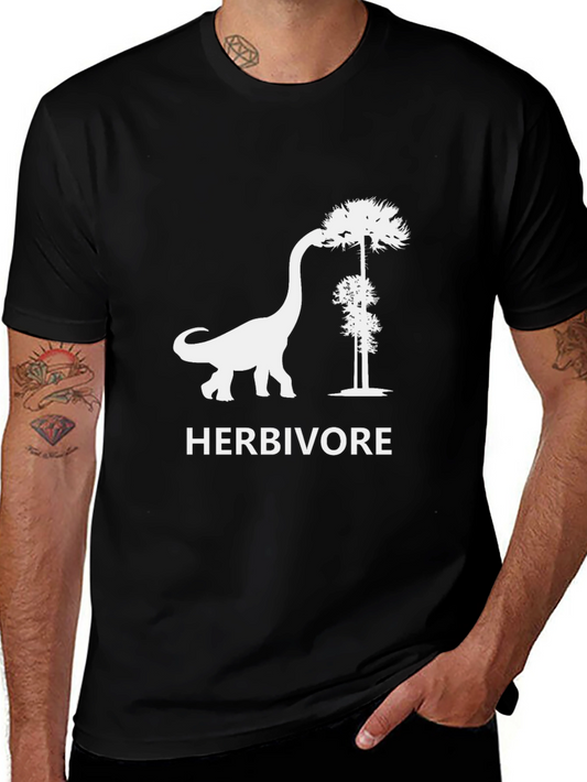 Herbivore Dinosaur Graphic Tee - Black