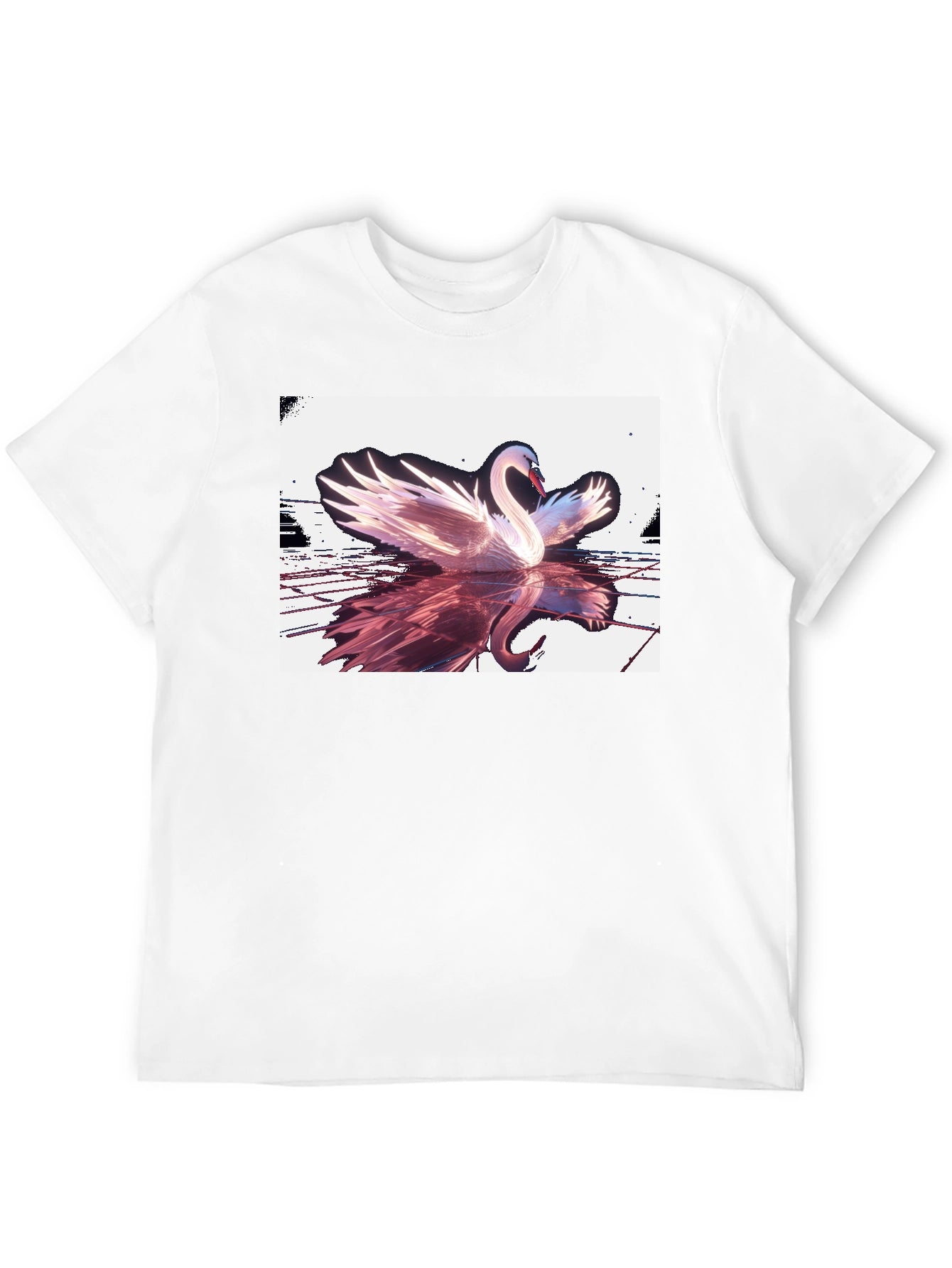 Swan Reflection Graphic Tee - Black