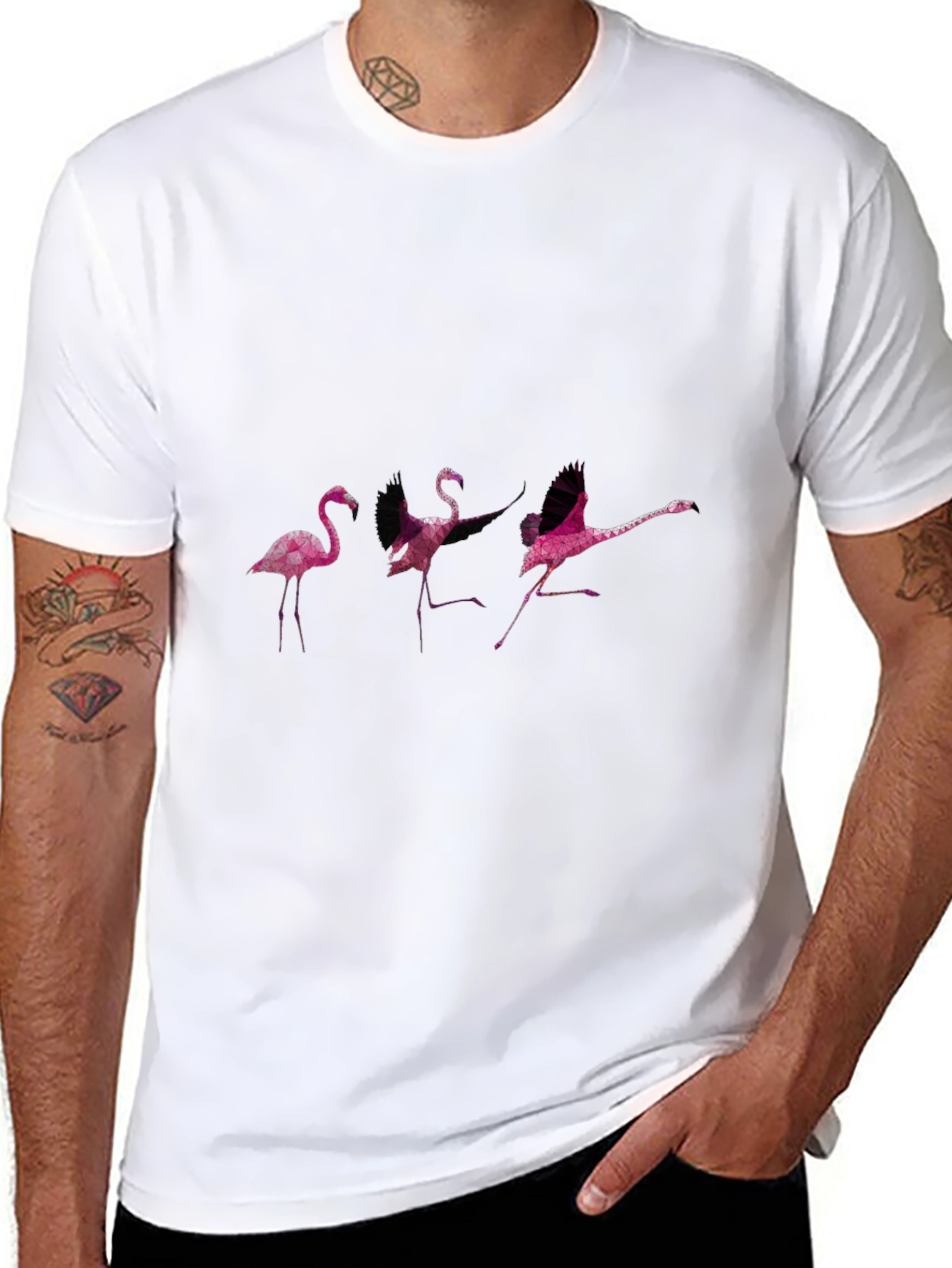 Flamingo Dance Black T-Shirt