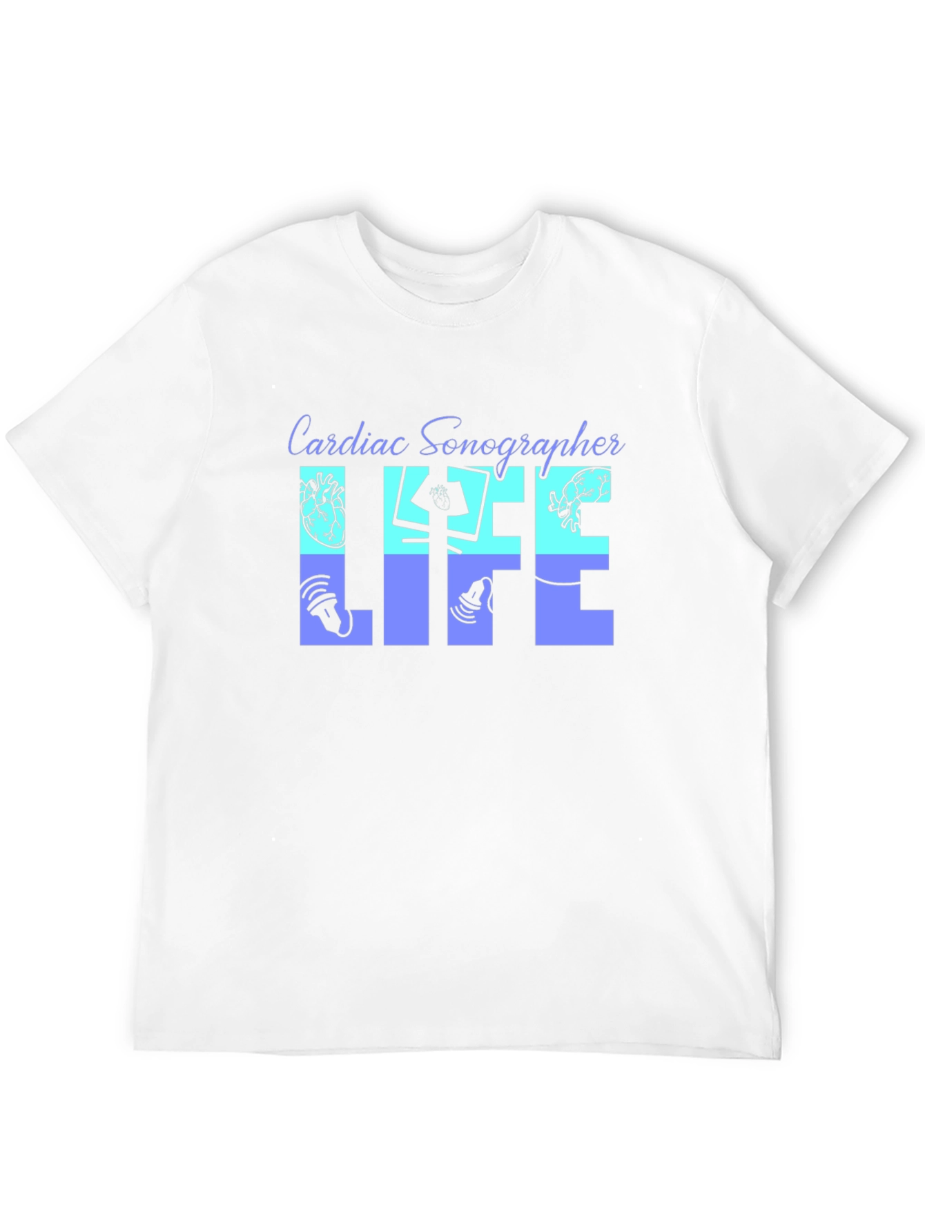 Cardiac Sonographer Life Black T-Shirt