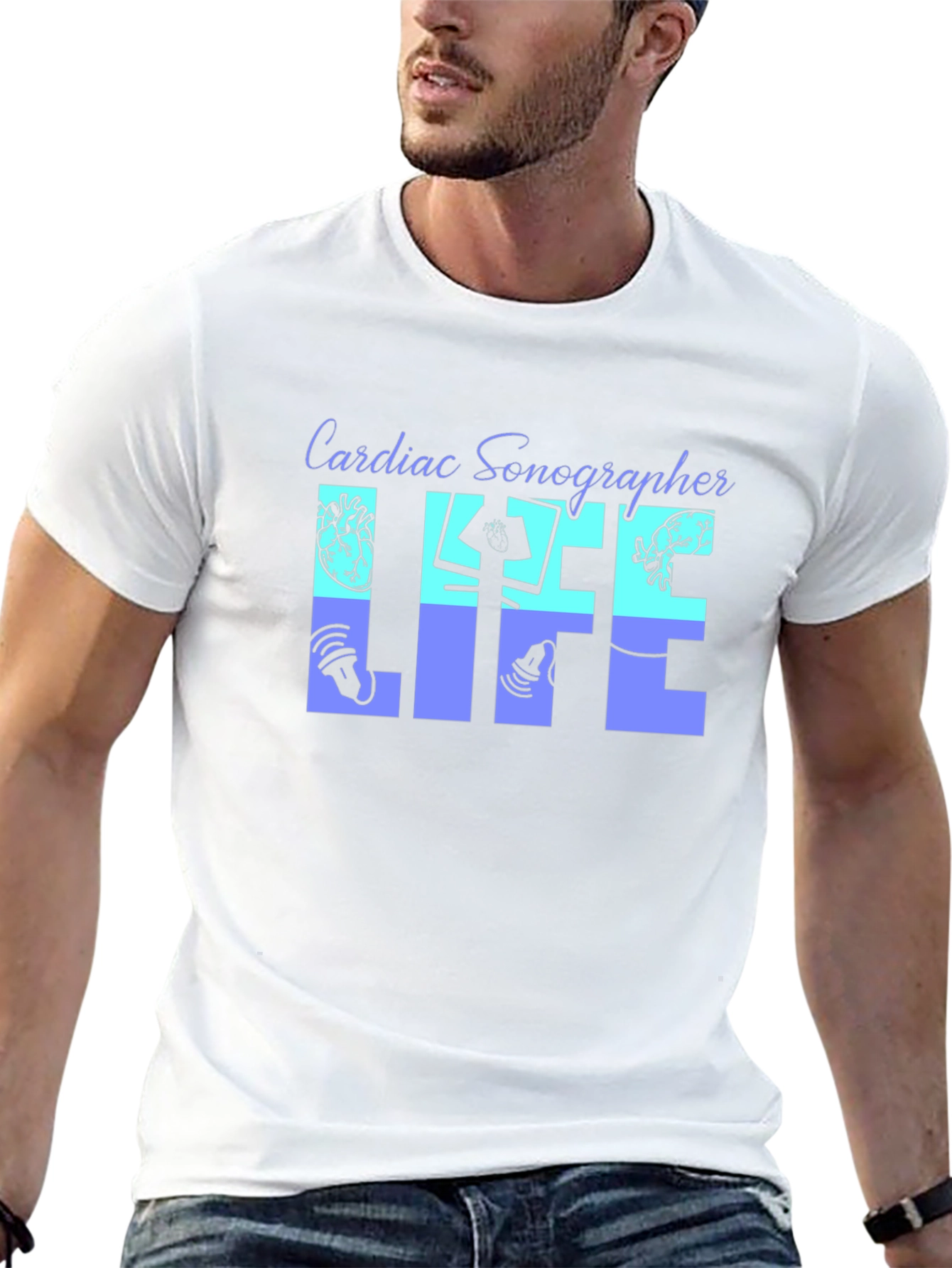 Cardiac Sonographer Life Black T-Shirt