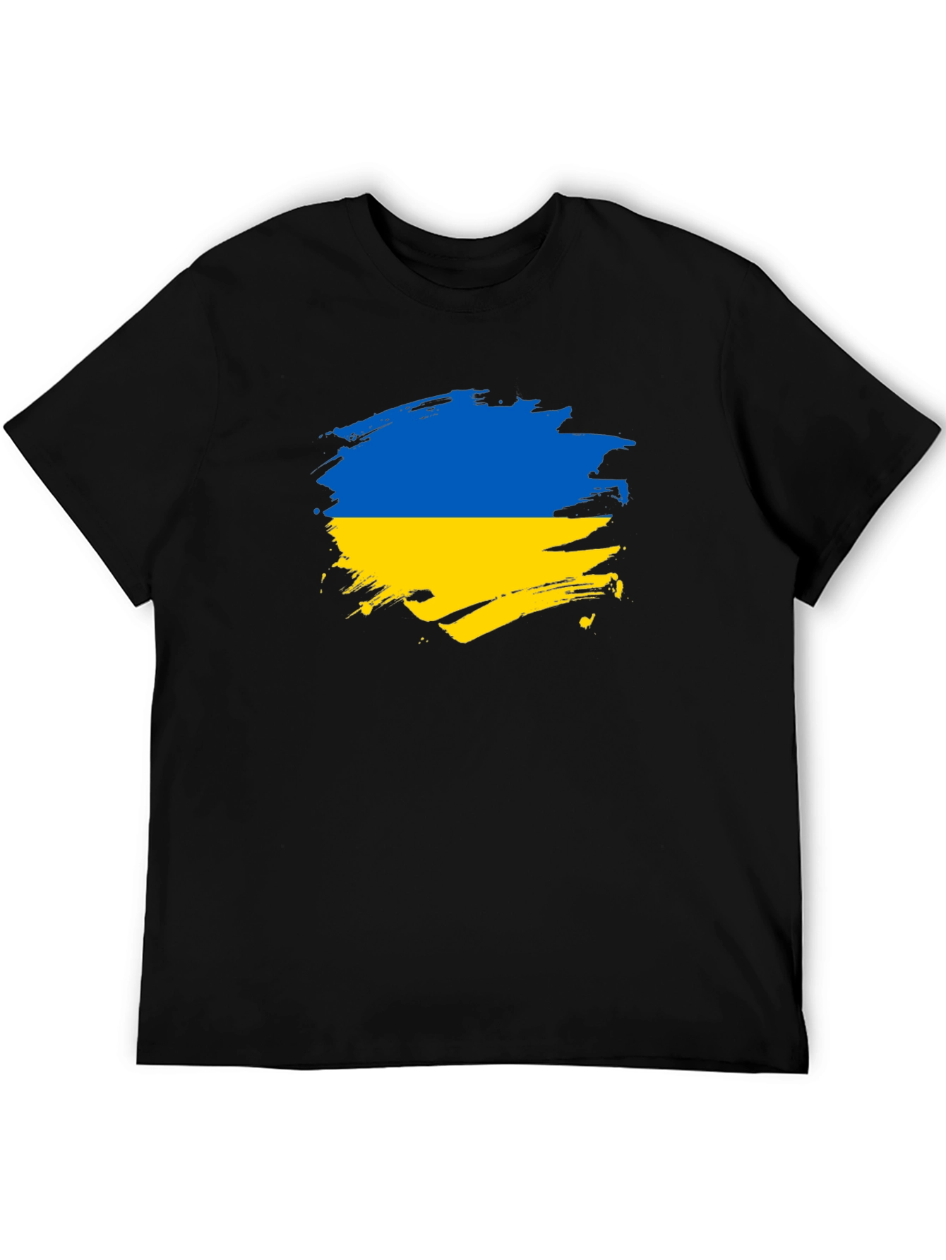 Ukraine Flag Brushstroke T-Shirt - Support Ukraine