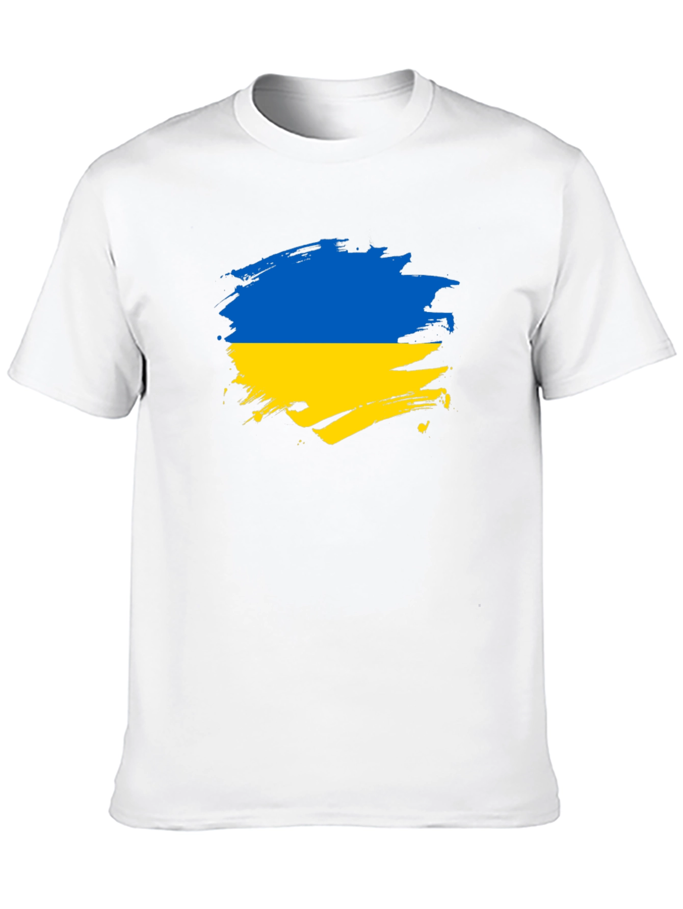Ukraine Flag Brushstroke T-Shirt - Support Ukraine