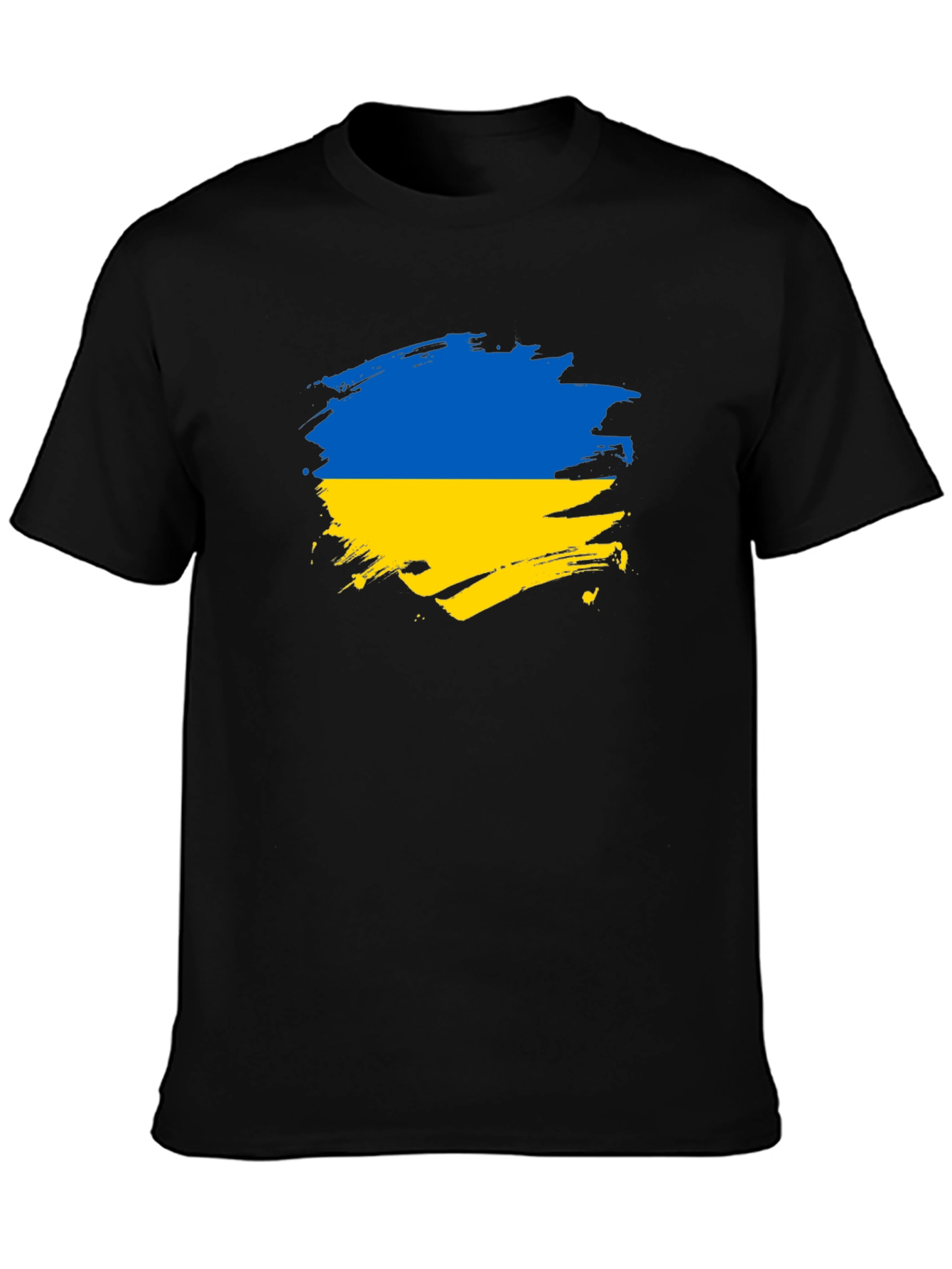 Ukraine Flag Brushstroke T-Shirt - Support Ukraine