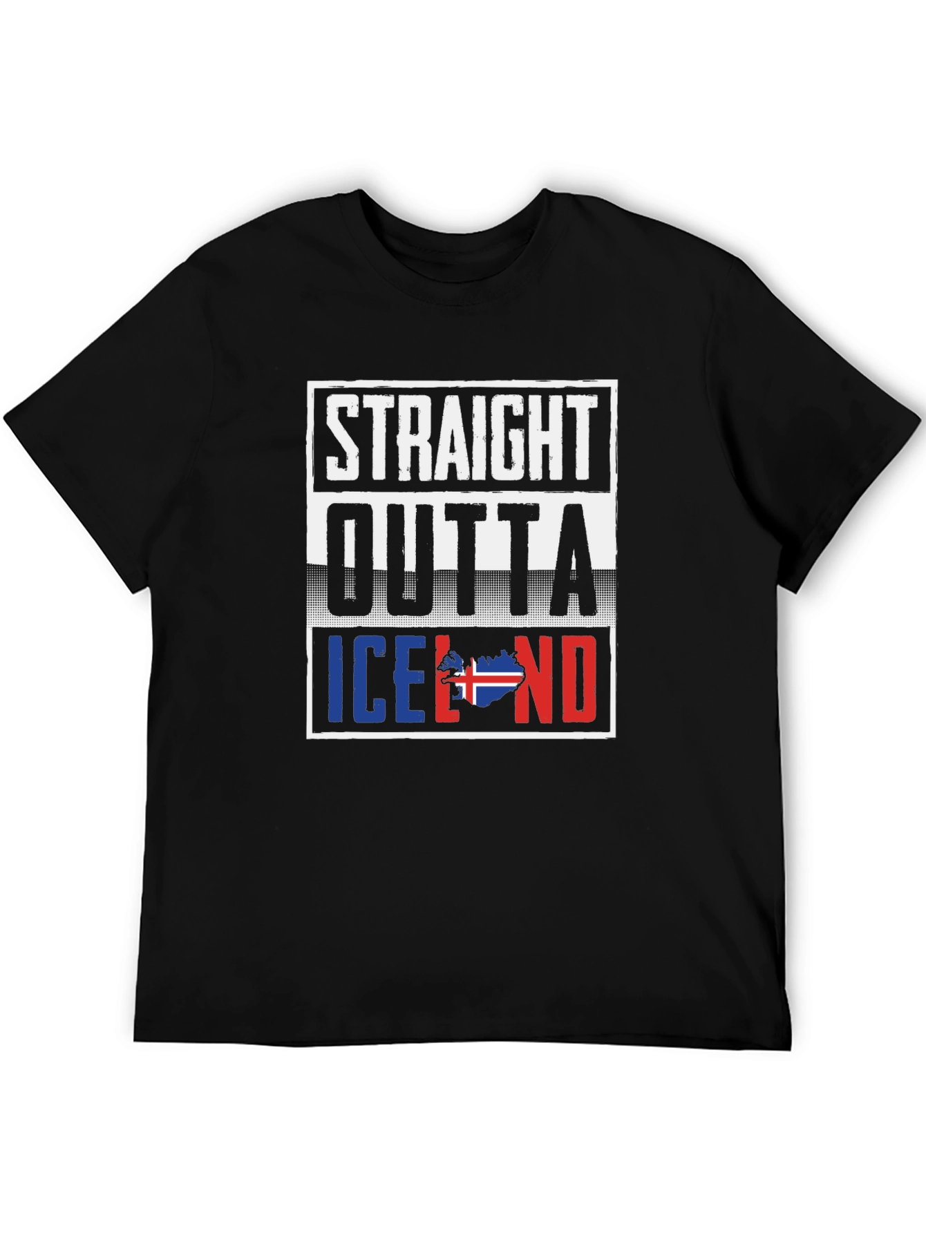 Straight Outta Iceland T-Shirt Black