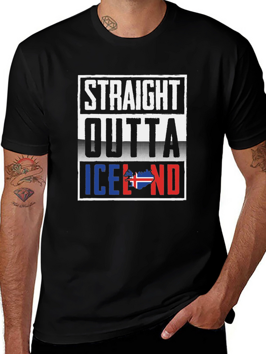 Straight Outta Iceland T-Shirt Black