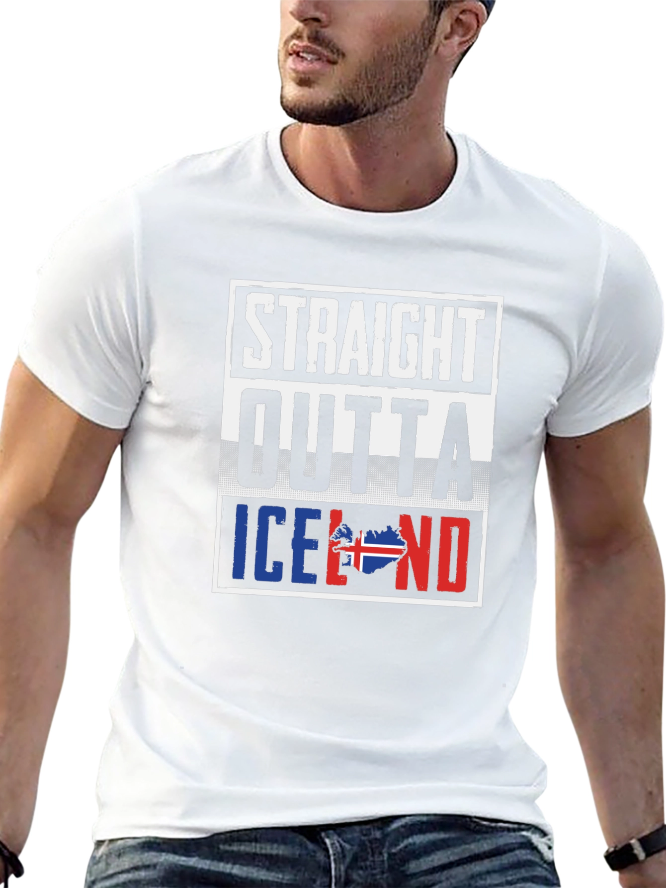 Straight Outta Iceland T-Shirt Black
