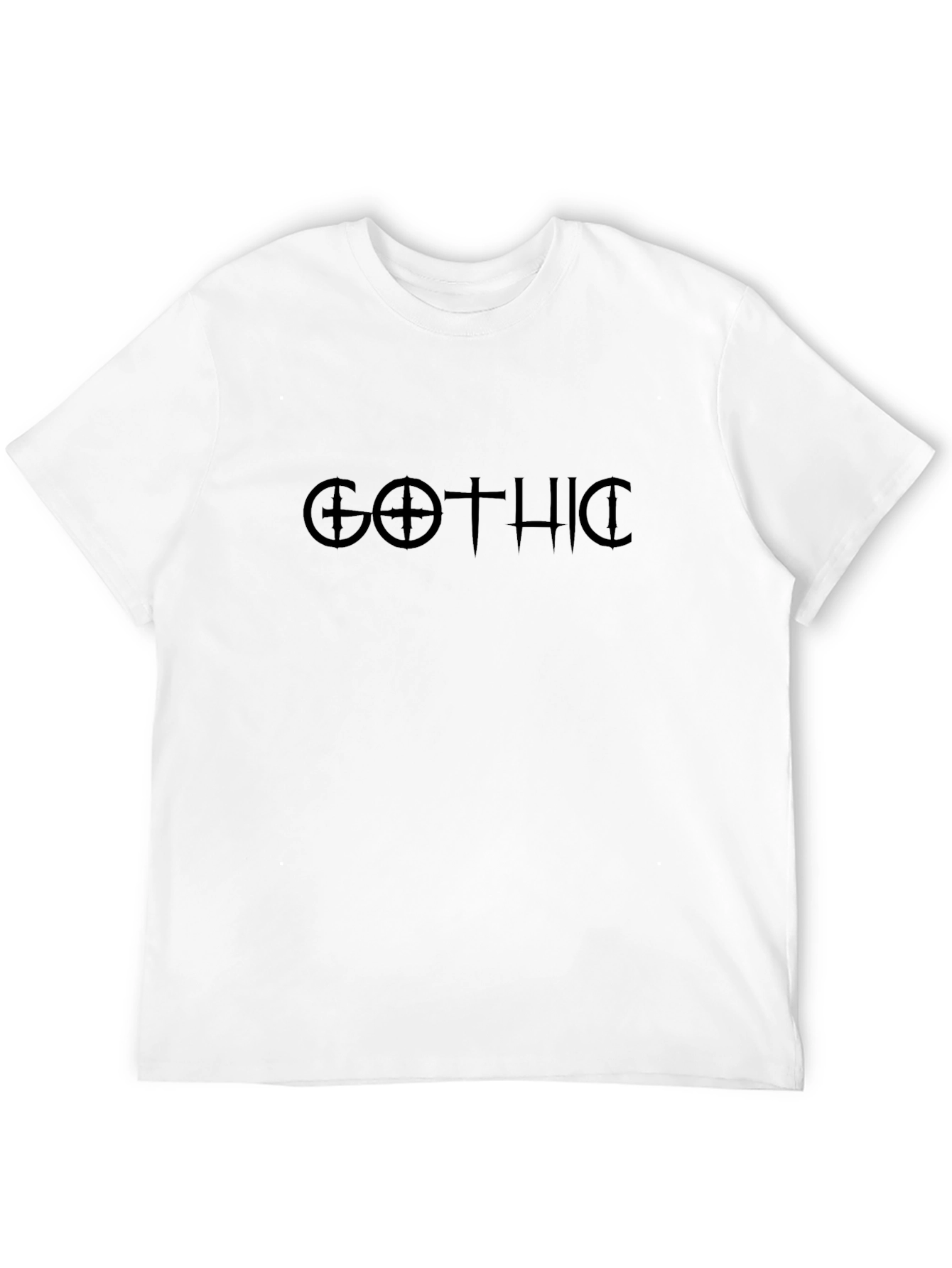 Gothic Graphic Print T-Shirt - Black