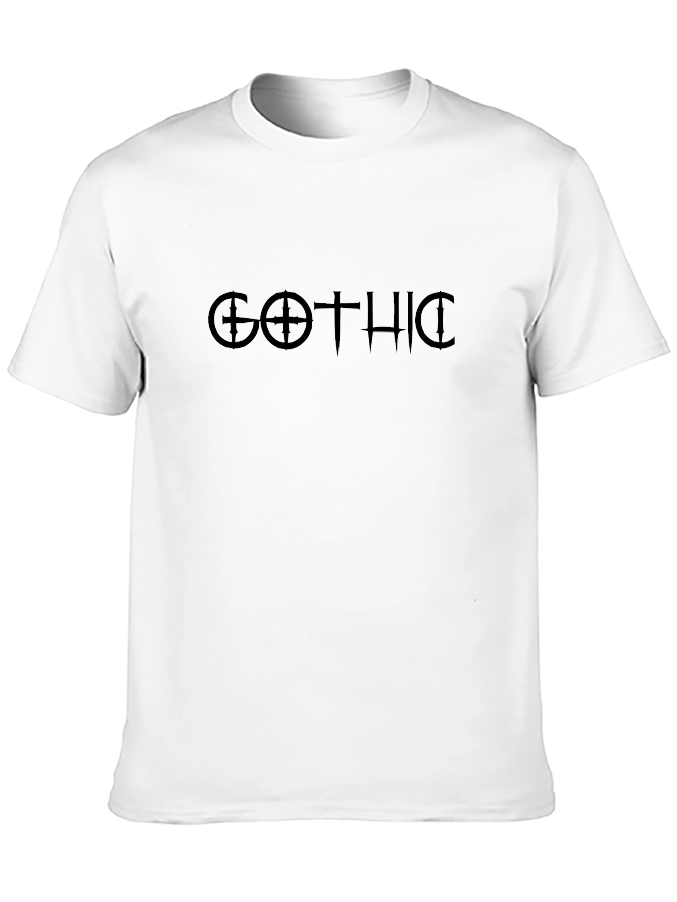 Gothic Graphic Print T-Shirt - Black