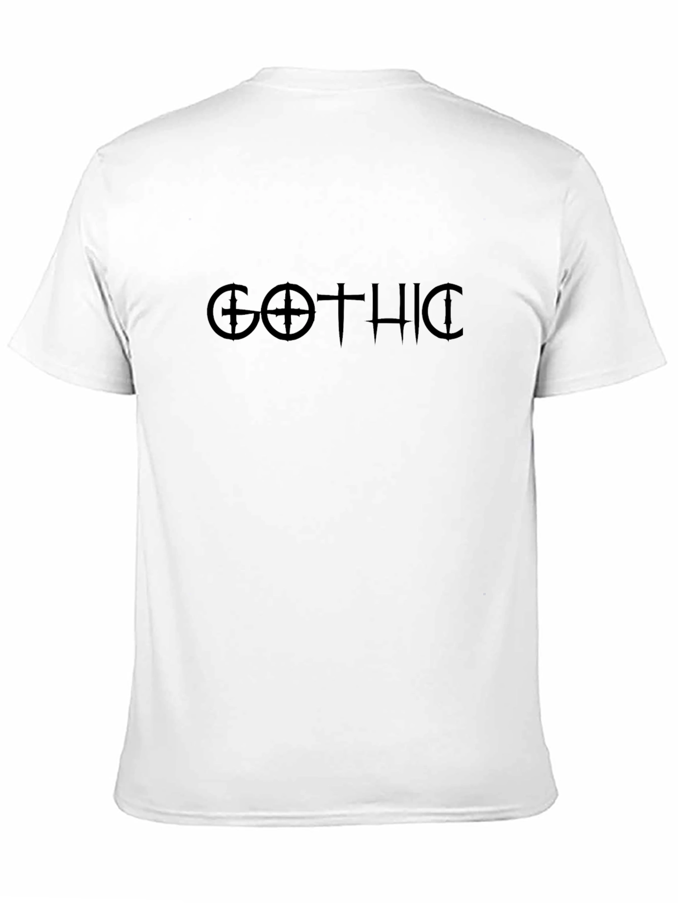 Gothic Graphic Print T-Shirt - Black