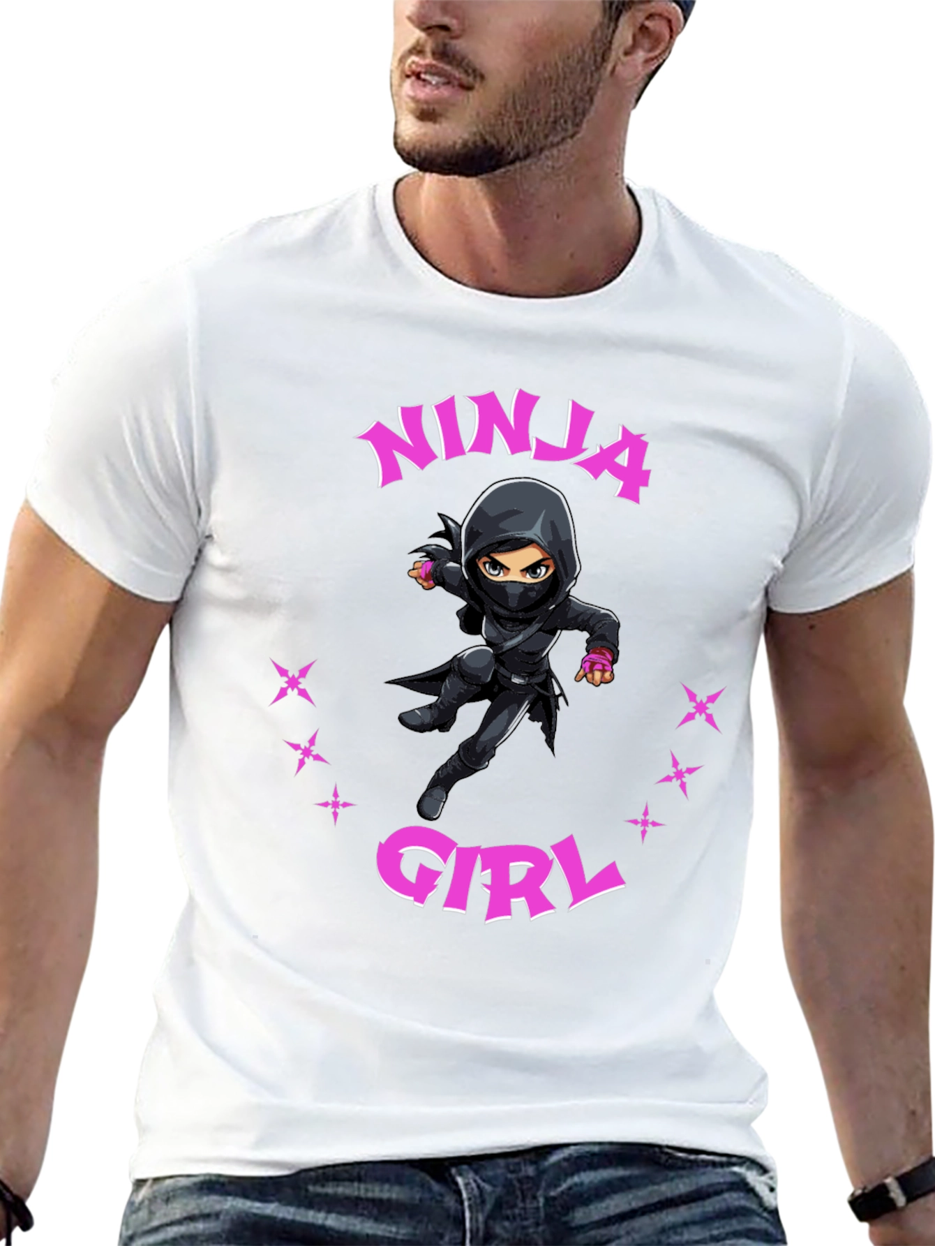 Ninja Girl T-Shirt - Black Graphic Tee