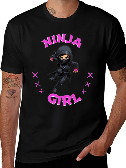 Ninja Girl T-Shirt - Black Graphic Tee