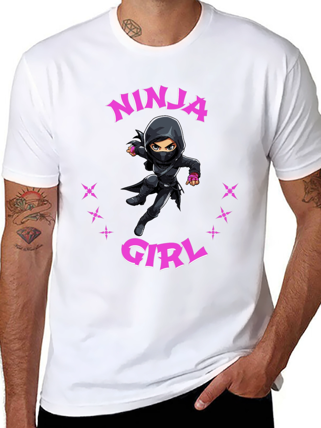 Ninja Girl T-Shirt - Black Graphic Tee