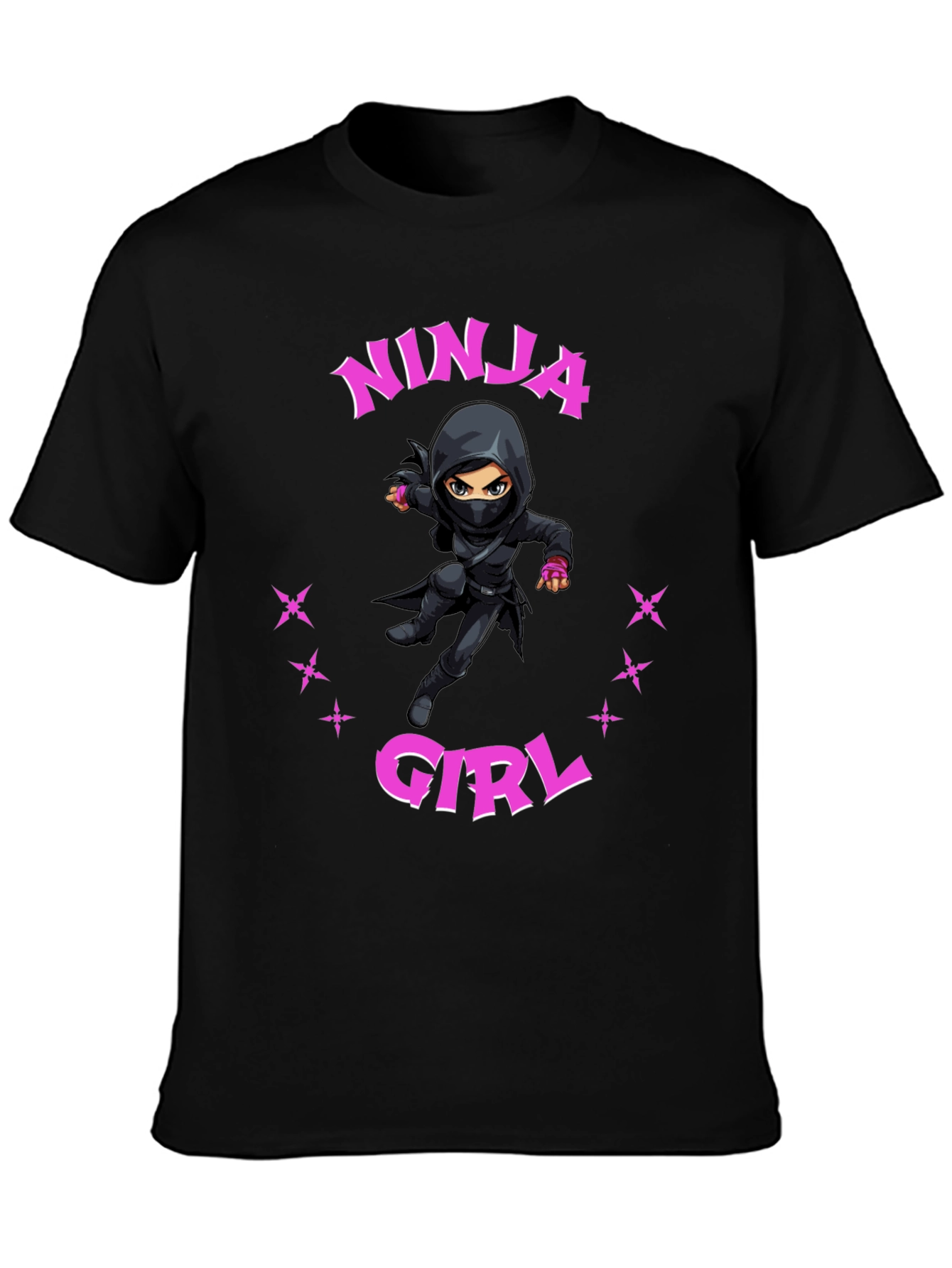 Ninja Girl T-Shirt - Black Graphic Tee