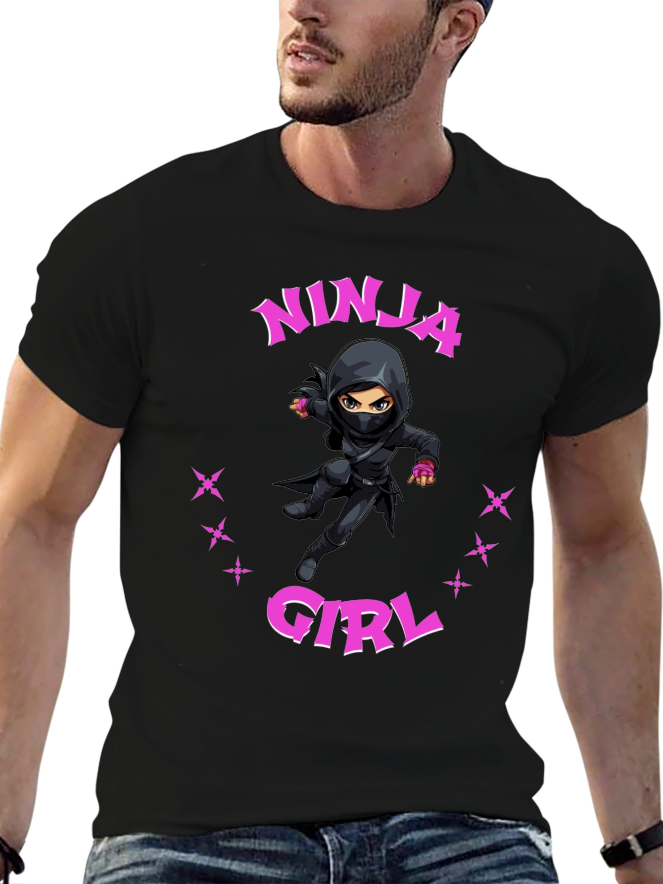 Ninja Girl T-Shirt - Black Graphic Tee