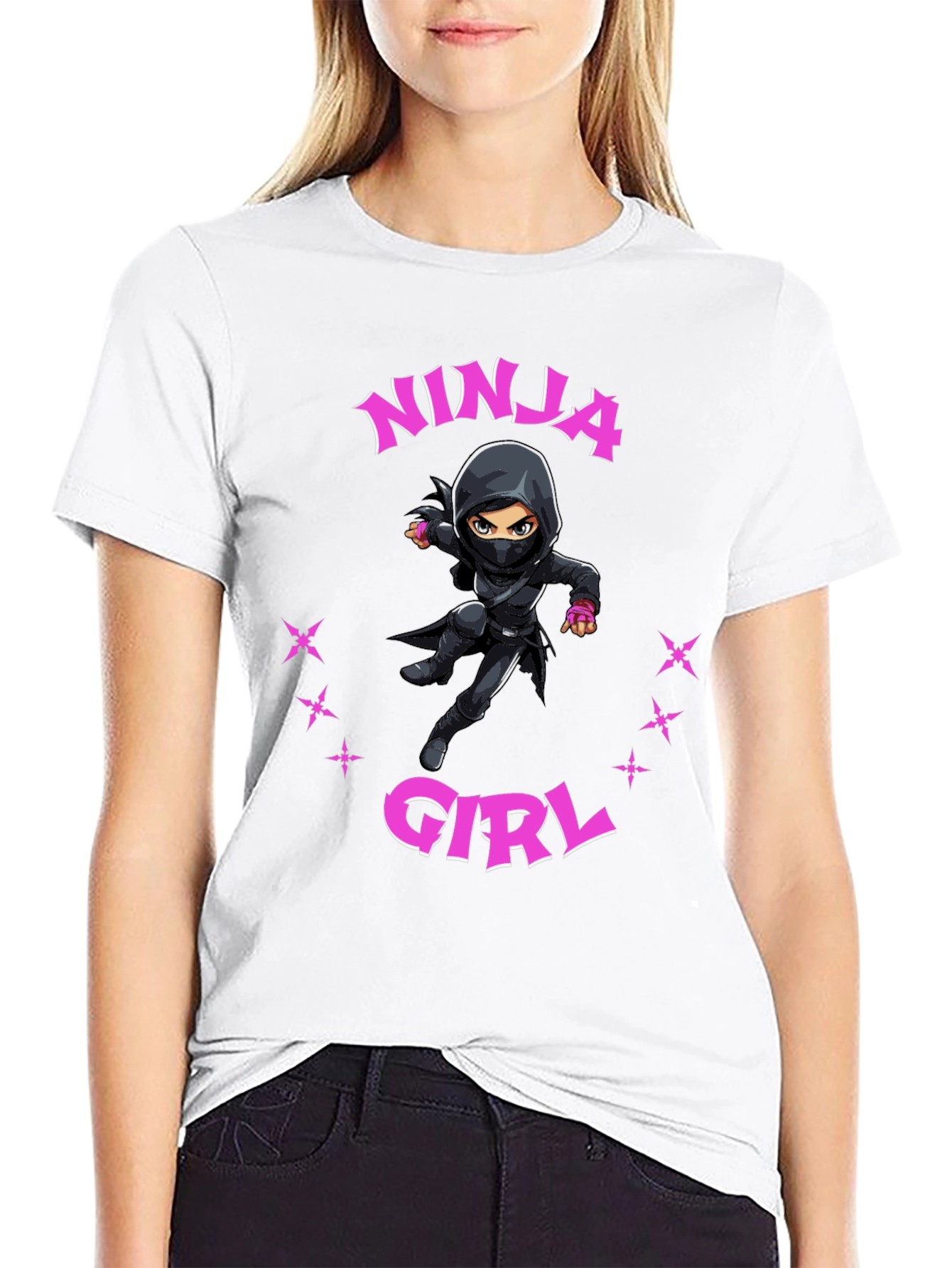 Ninja Girl T-Shirt - Black Graphic Tee