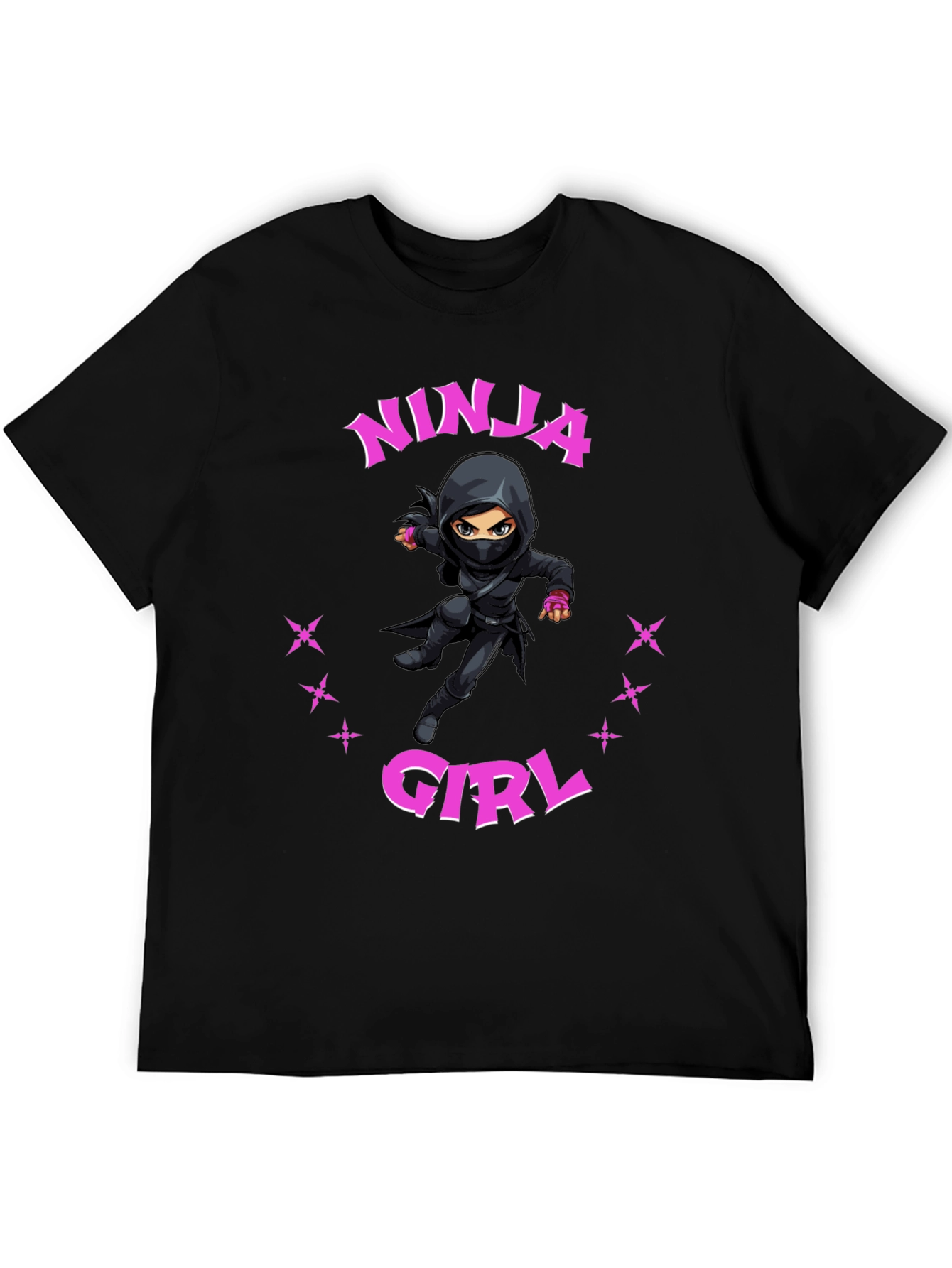 Ninja Girl T-Shirt - Black Graphic Tee