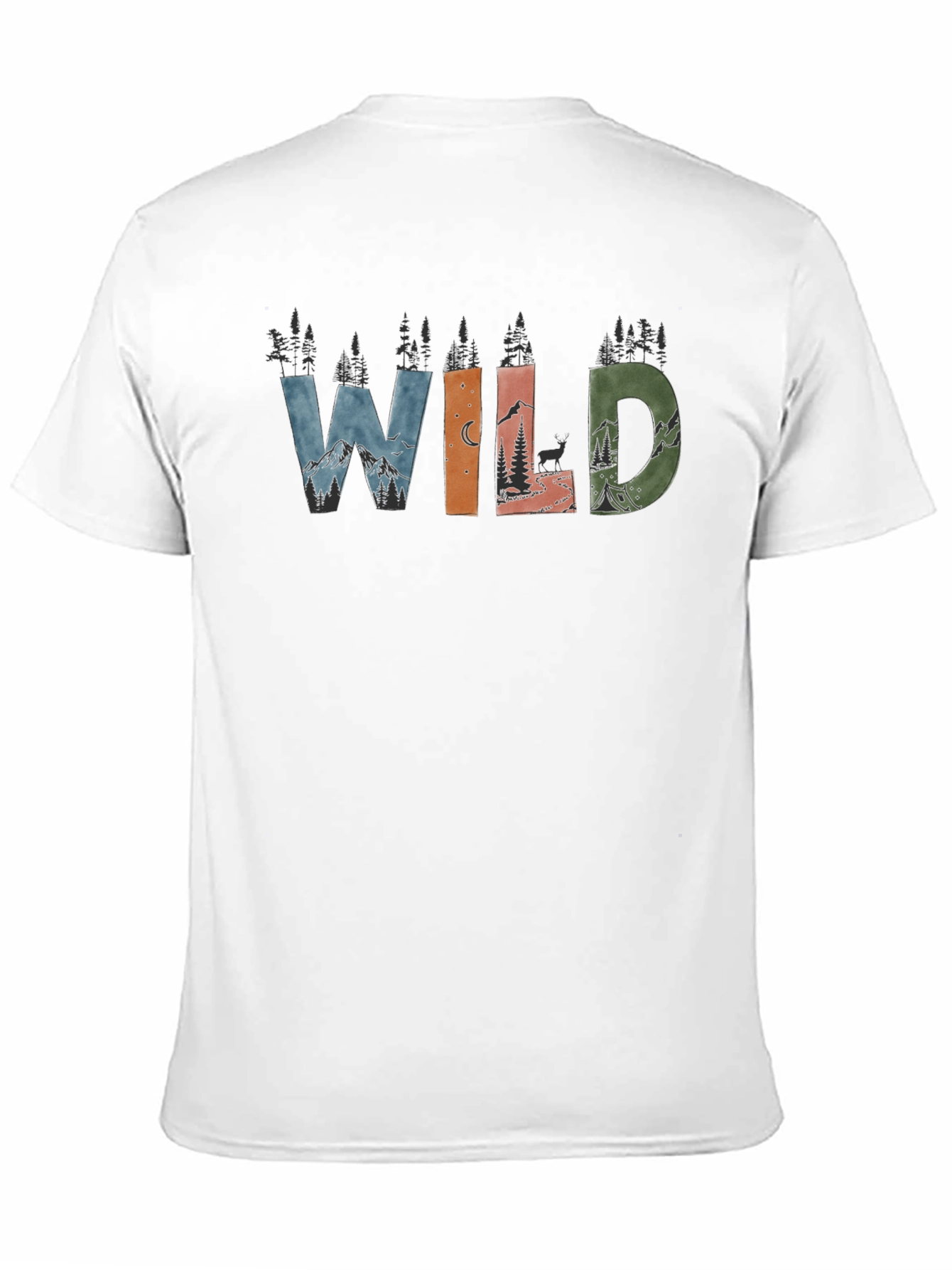 Wild Nature Graphic Tee - Black Cotton Blend