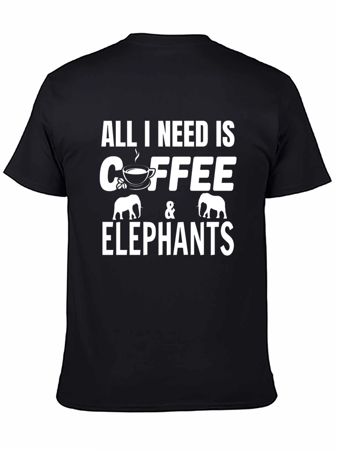 Coffee and Elephants Graphic T-Shirt