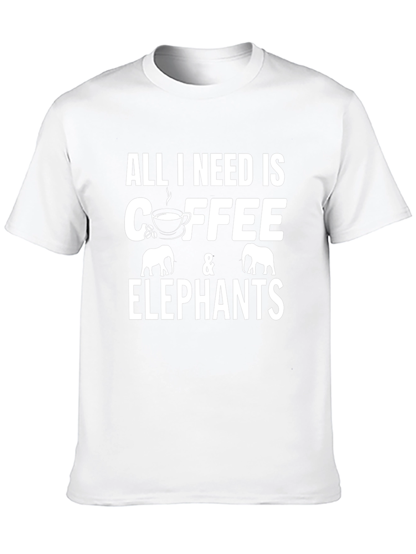 Coffee and Elephants Graphic T-Shirt