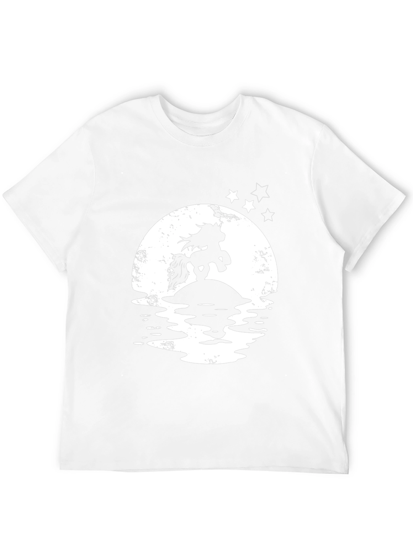 Unicorn Moon Graphic T-Shirt - Black