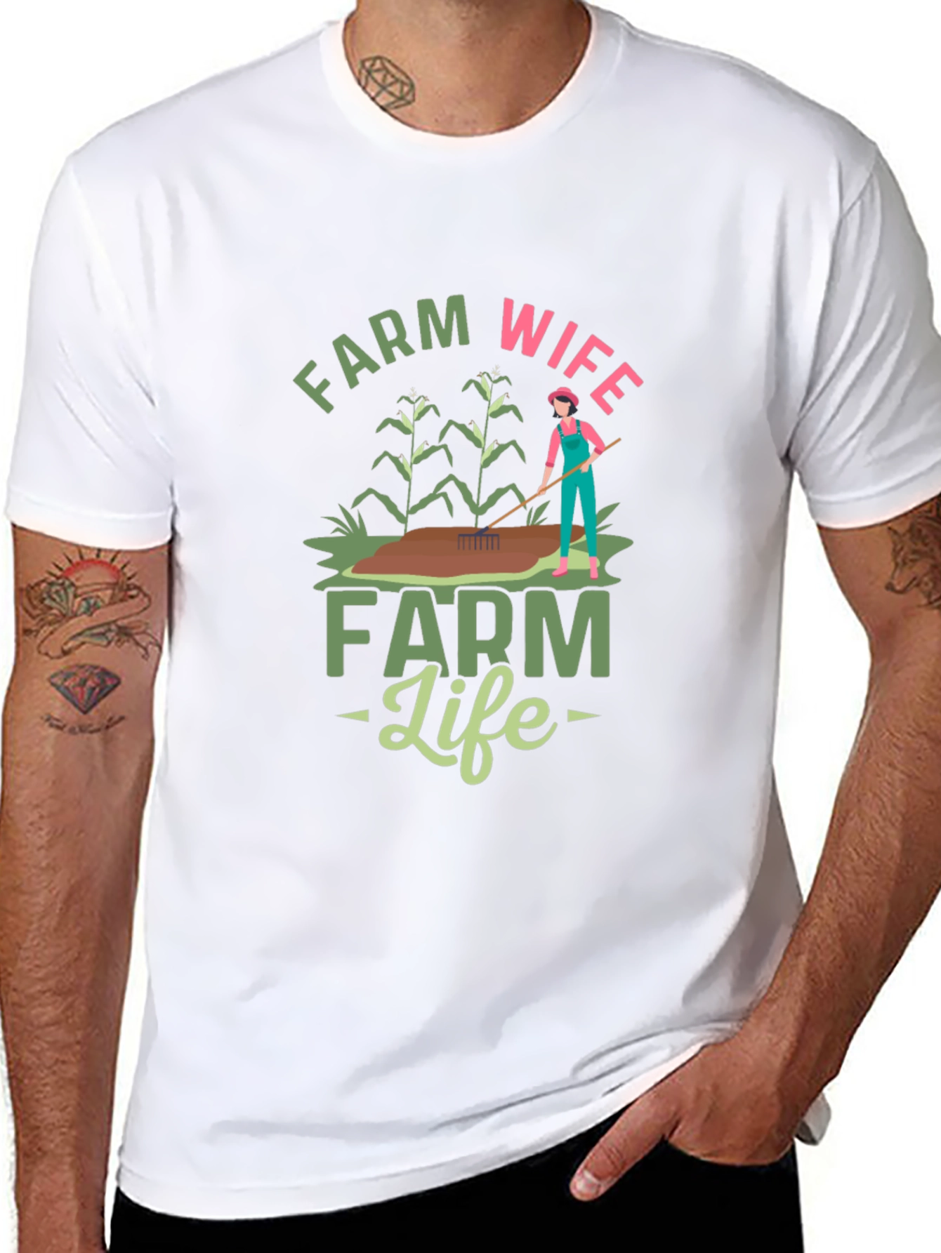 Farm Wife Farm Life Black T-Shirt