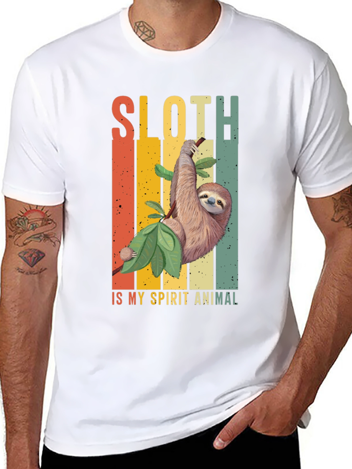 Sloth Spirit Animal Graphic T-Shirt