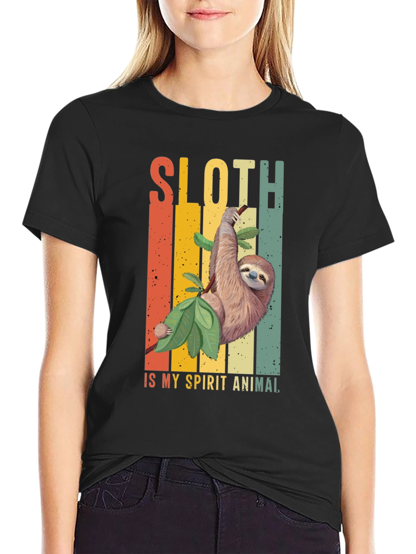 Sloth Spirit Animal Graphic T-Shirt