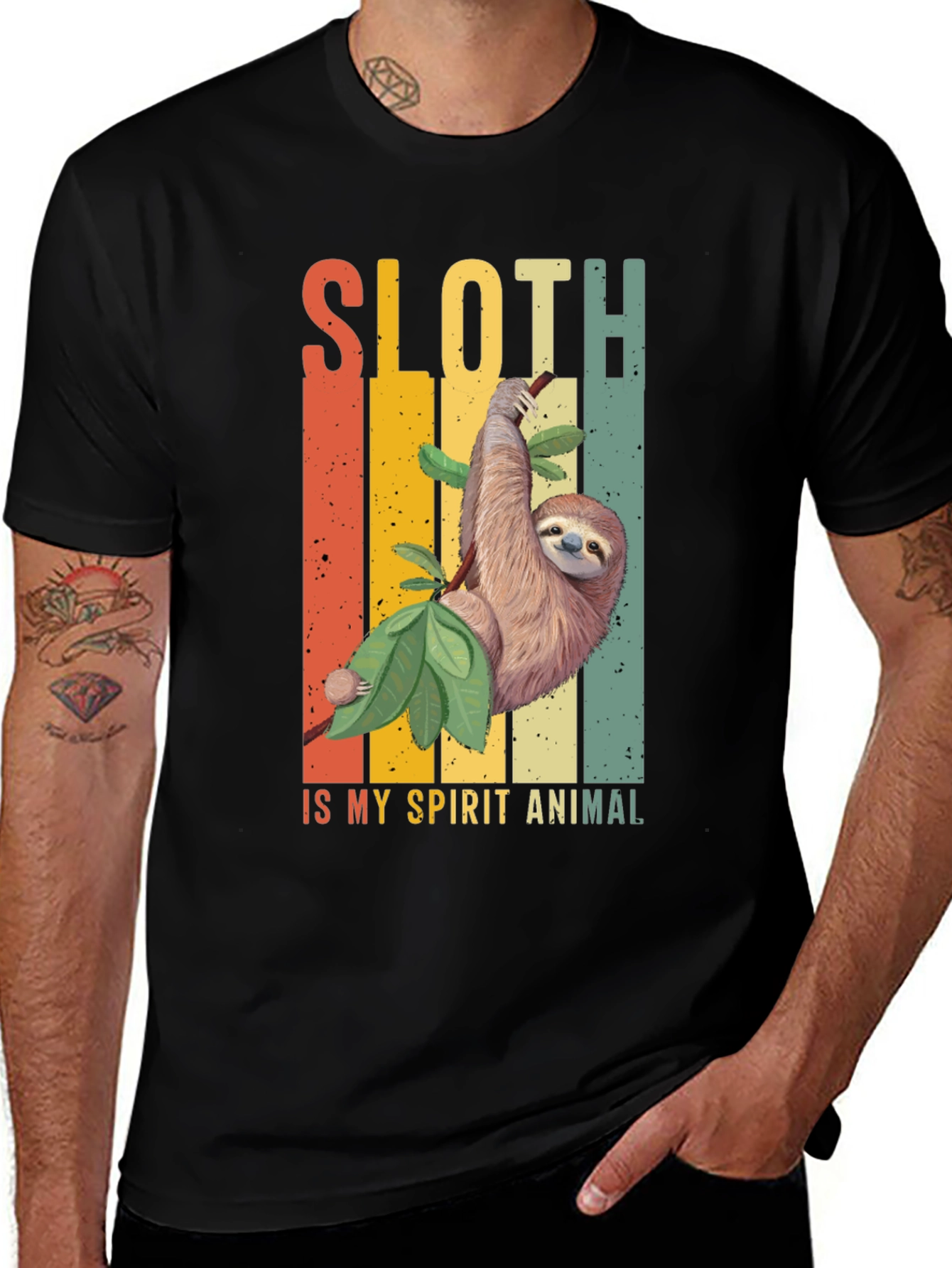 Sloth Spirit Animal Graphic T-Shirt