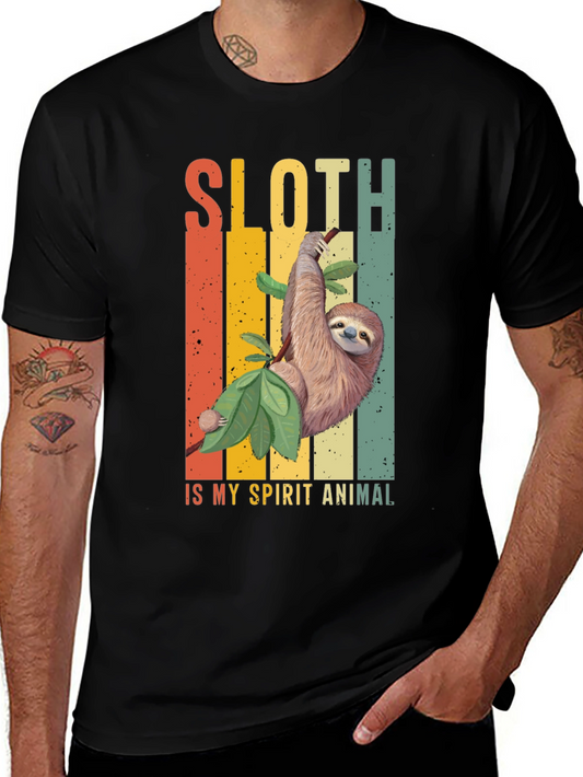 Sloth Spirit Animal Graphic T-Shirt