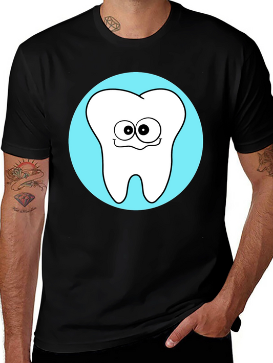 Funny Tooth Graphic T-Shirt - Black Cotton Tee