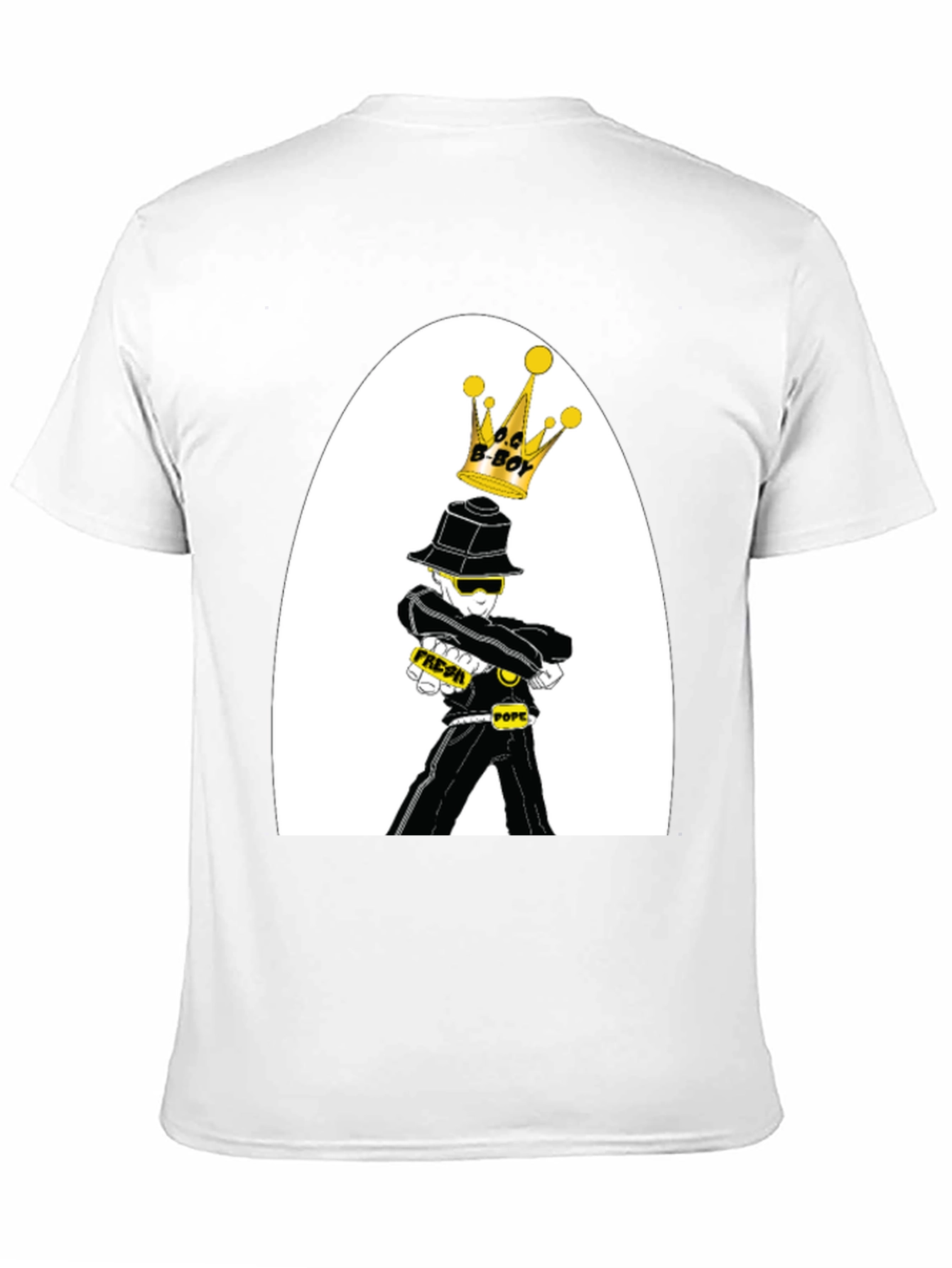 Cool B-Boy Cartoon Graphic T-Shirt