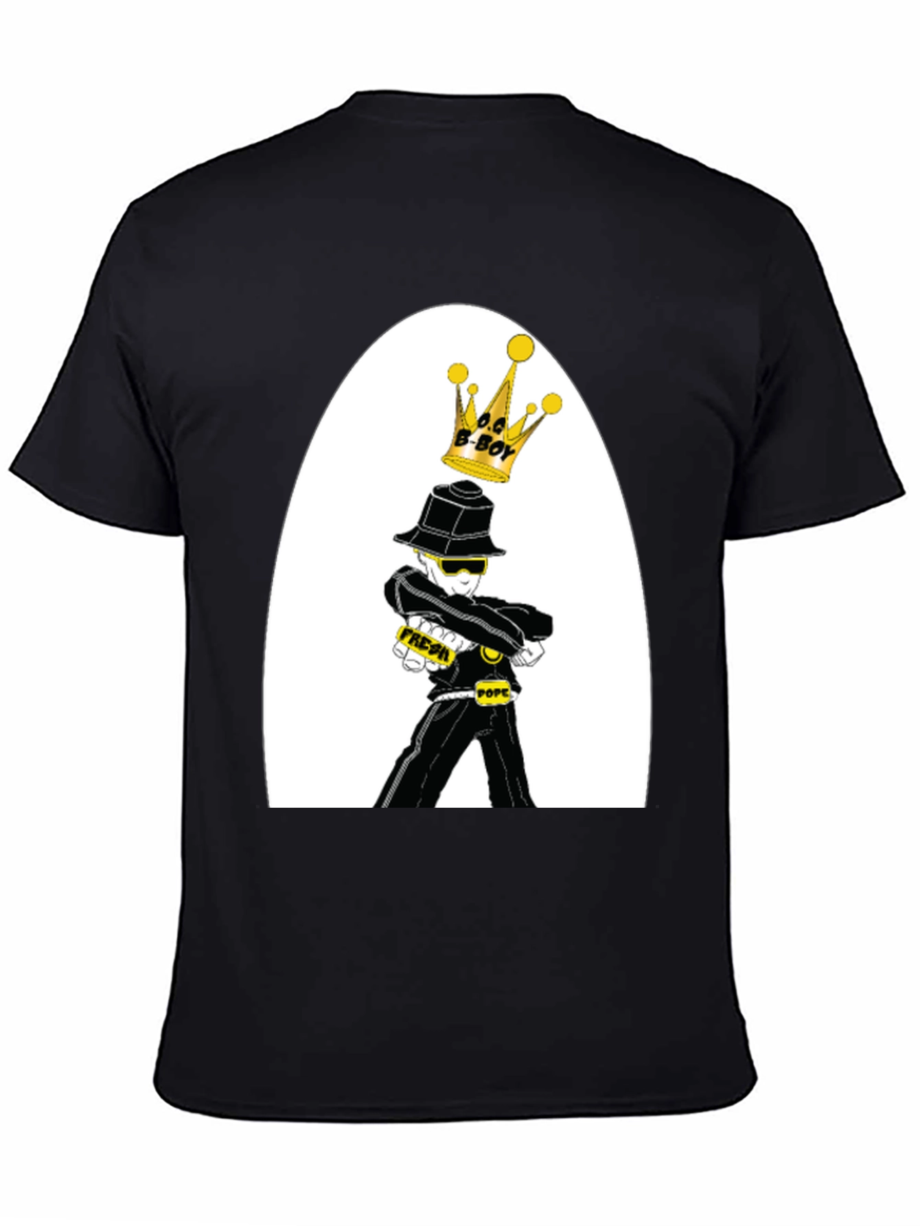 Cool B-Boy Cartoon Graphic T-Shirt