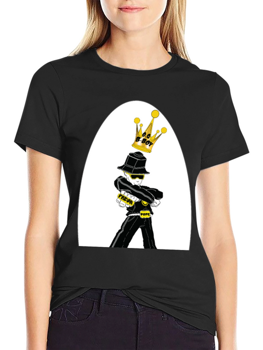 Cool B-Boy Cartoon Graphic T-Shirt