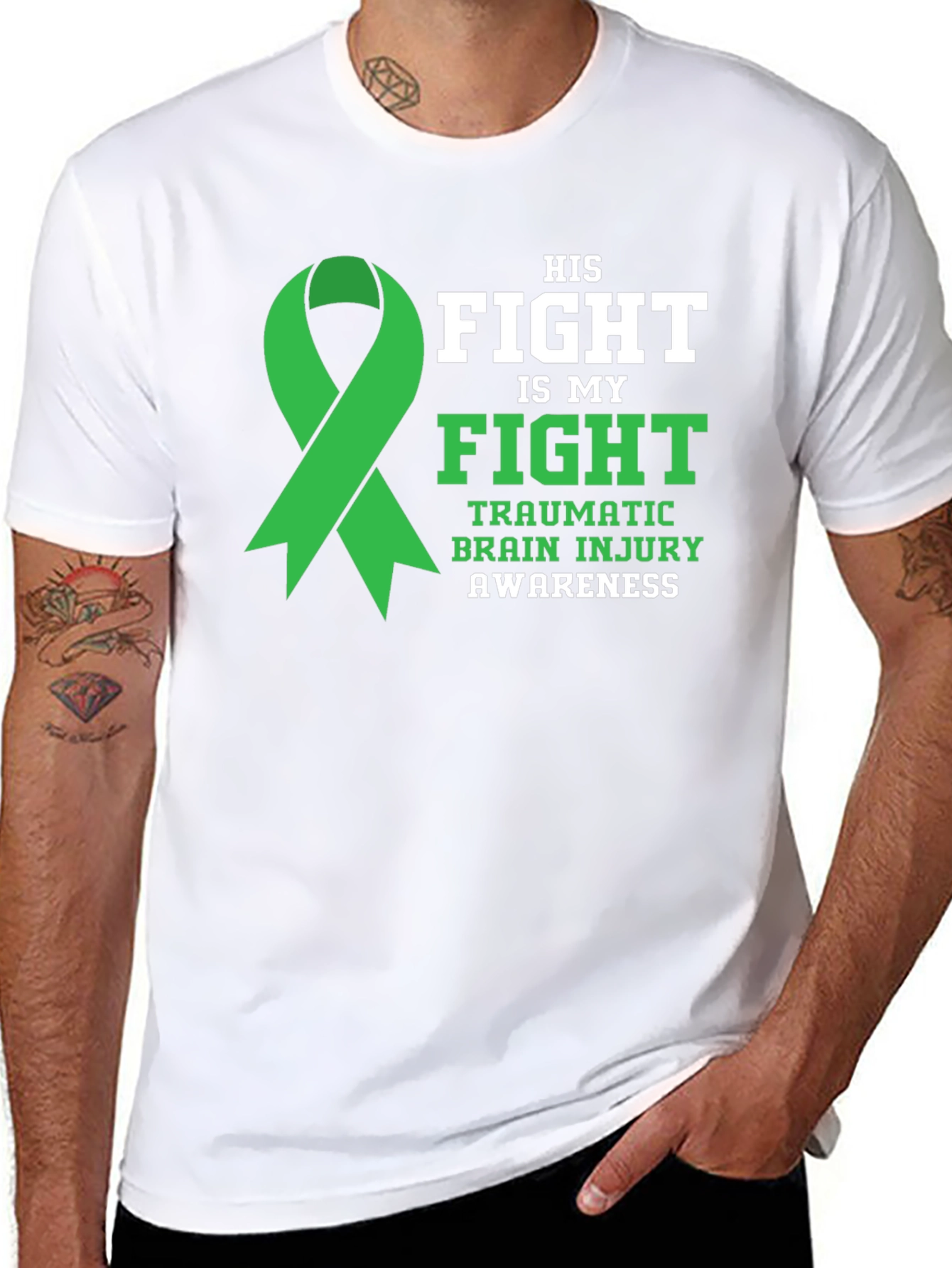 TBI Awareness T-Shirt - His Fight Is My Fight