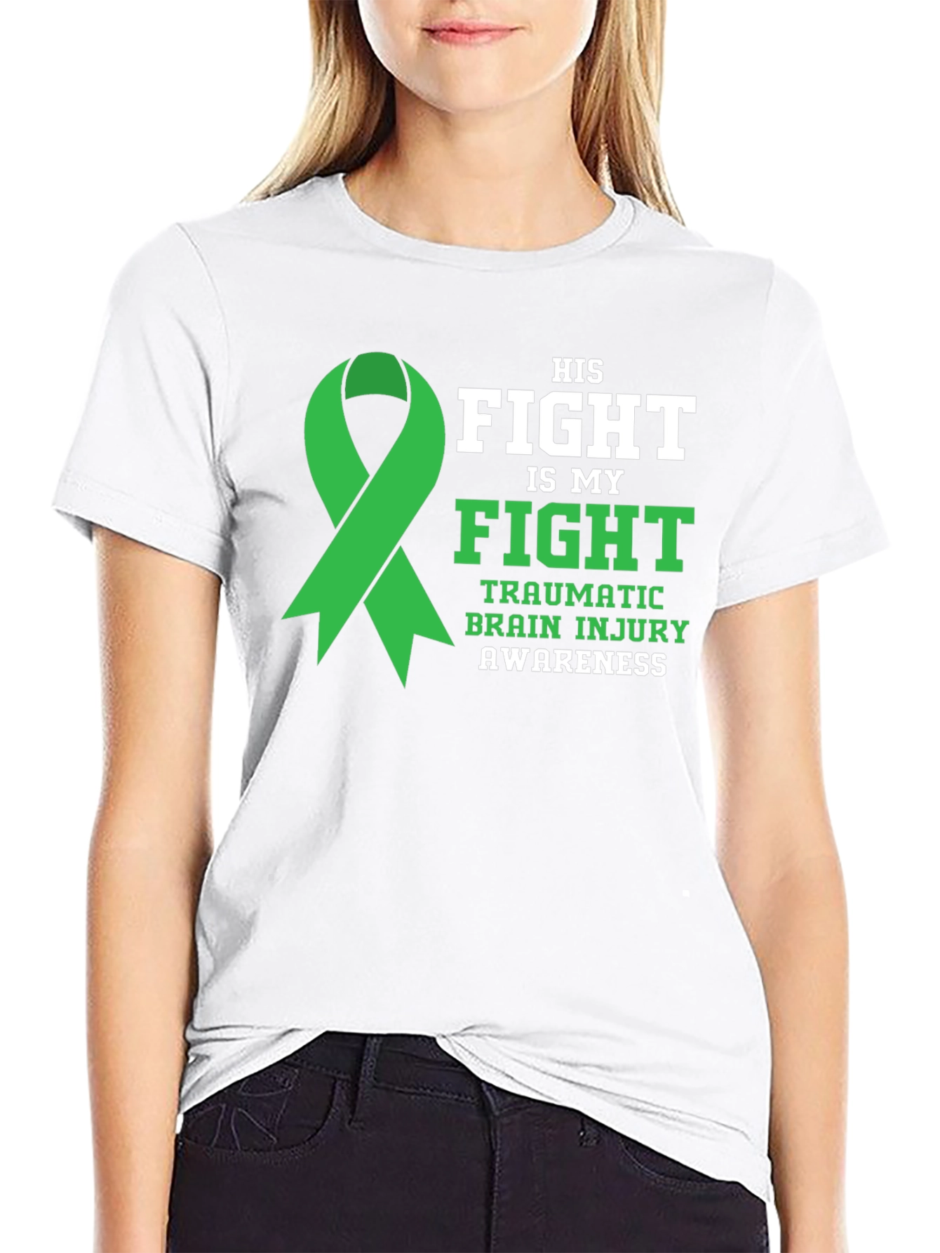 TBI Awareness T-Shirt - His Fight Is My Fight