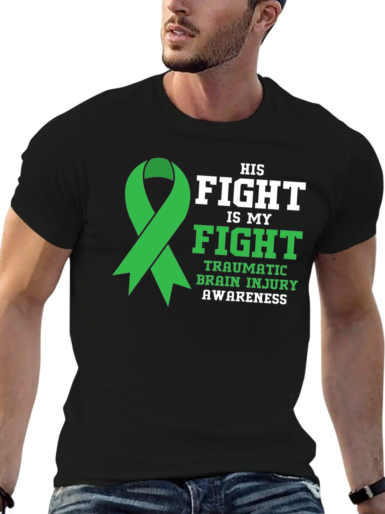 TBI Awareness T-Shirt - His Fight Is My Fight