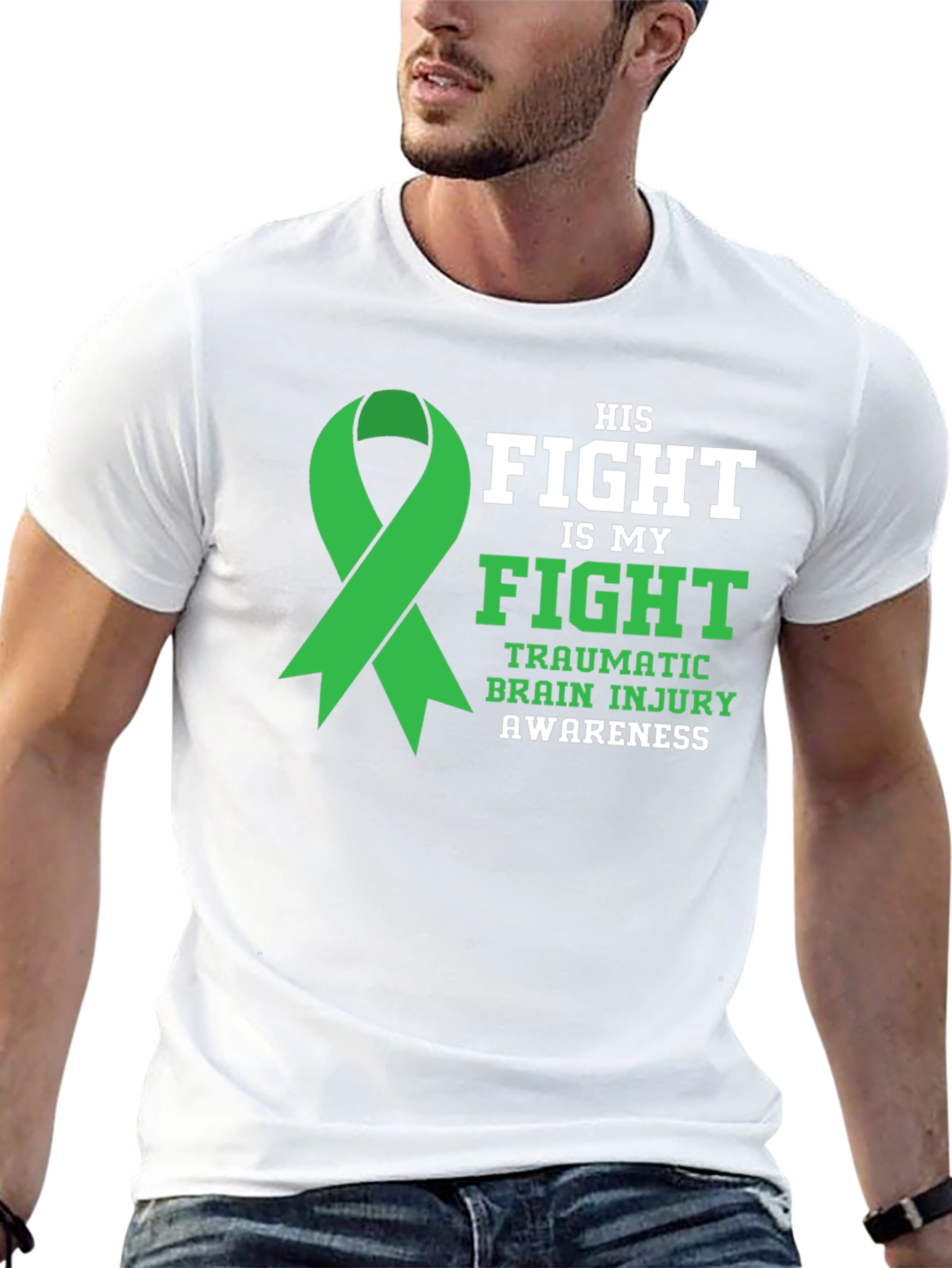 TBI Awareness T-Shirt - His Fight Is My Fight
