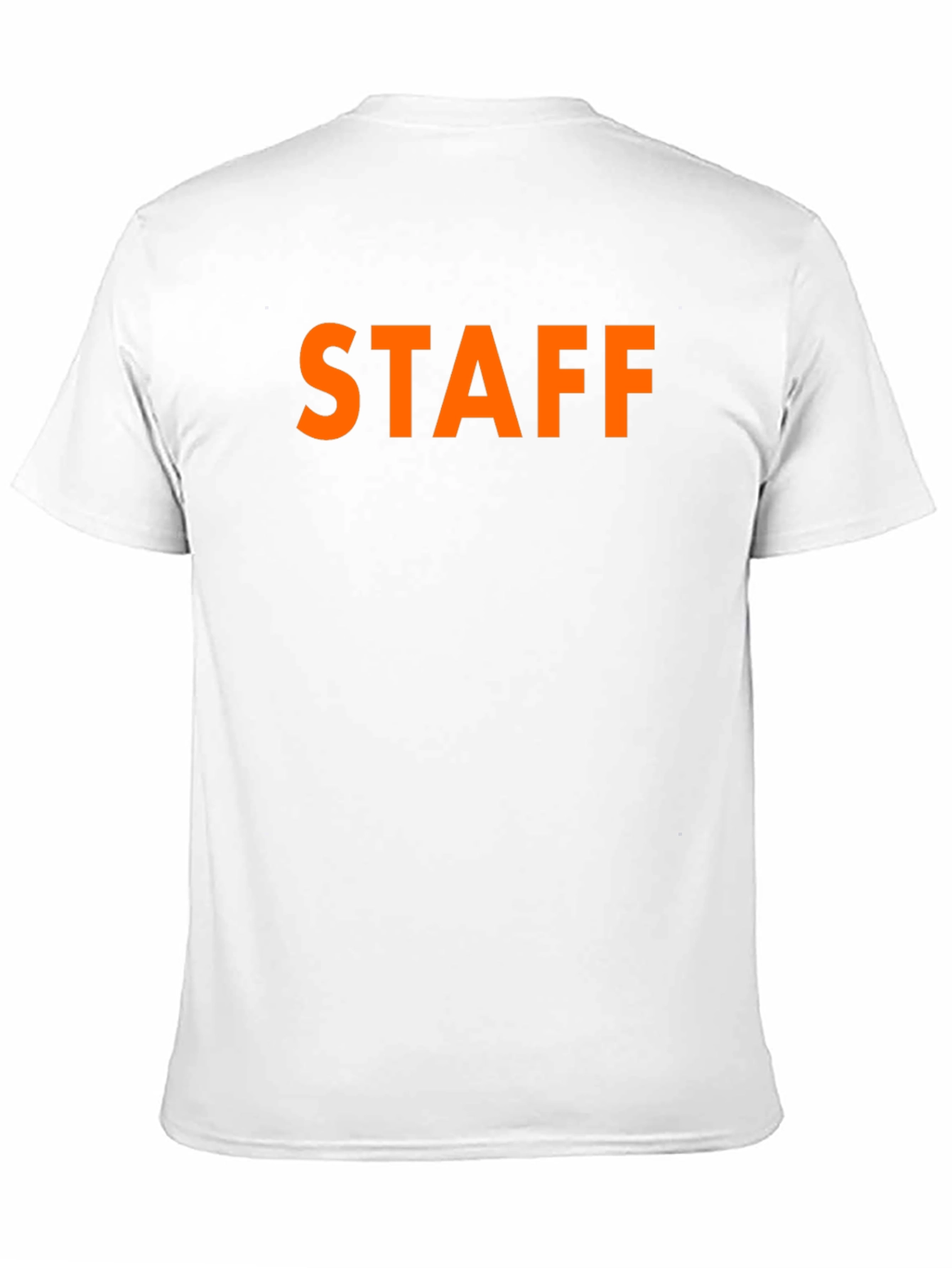 Black STAFF T-Shirt Crew Neck Casual Wear
