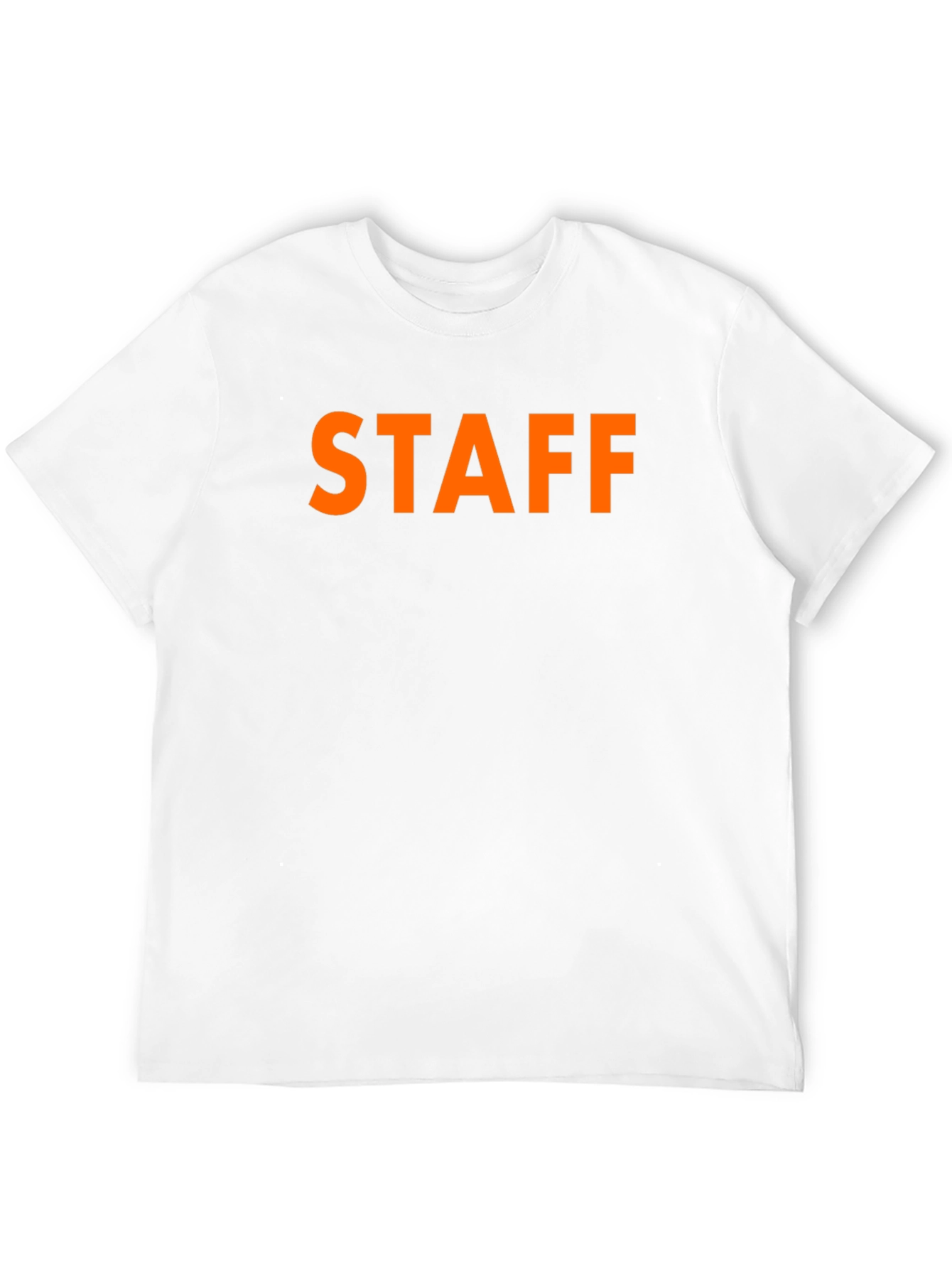 Black STAFF T-Shirt Crew Neck Casual Wear
