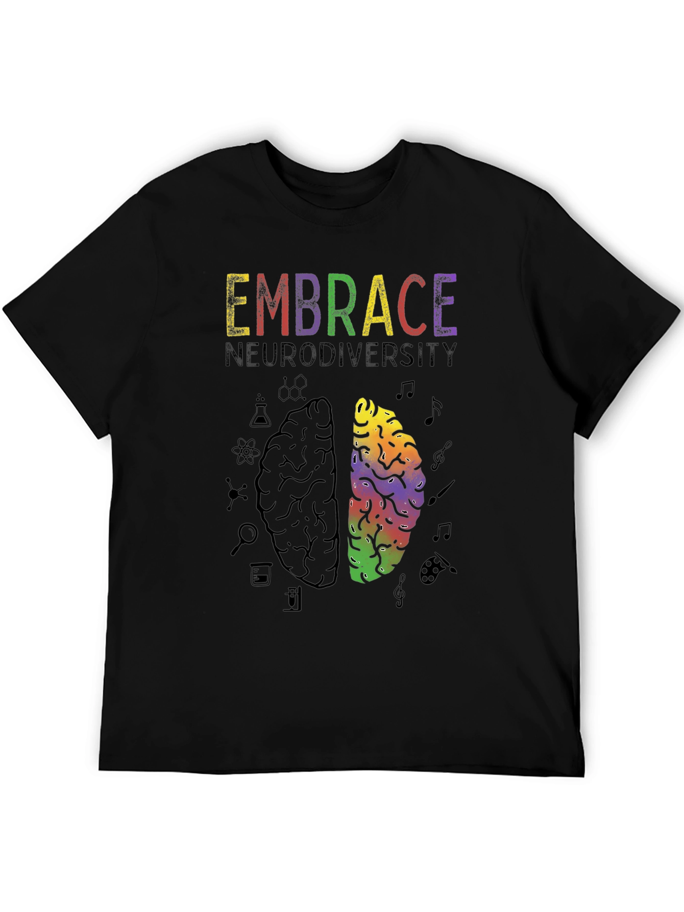 Embrace Neurodiversity Brain Graphic Tee