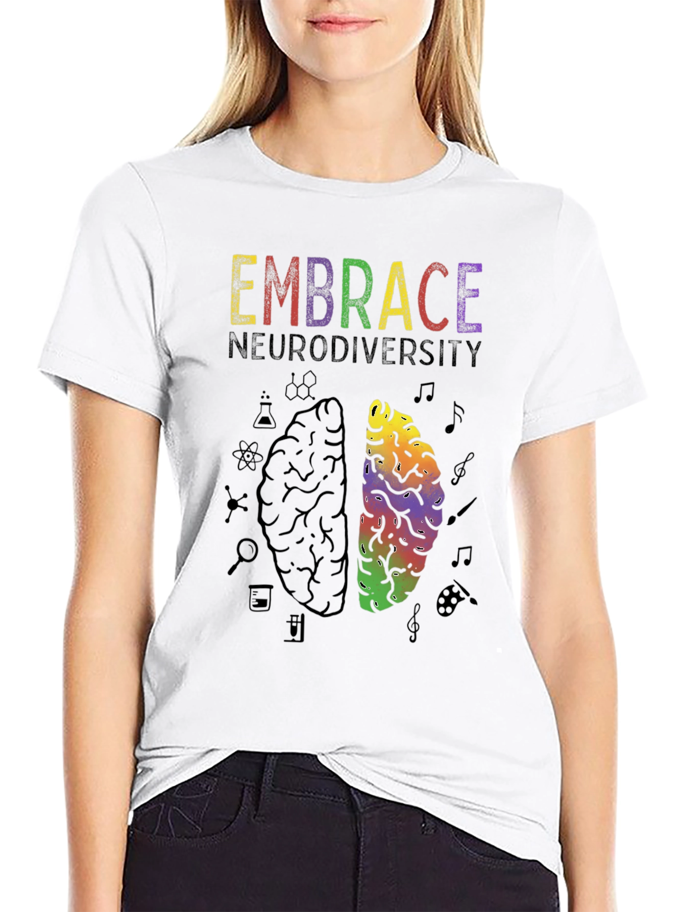 Embrace Neurodiversity Brain Graphic Tee