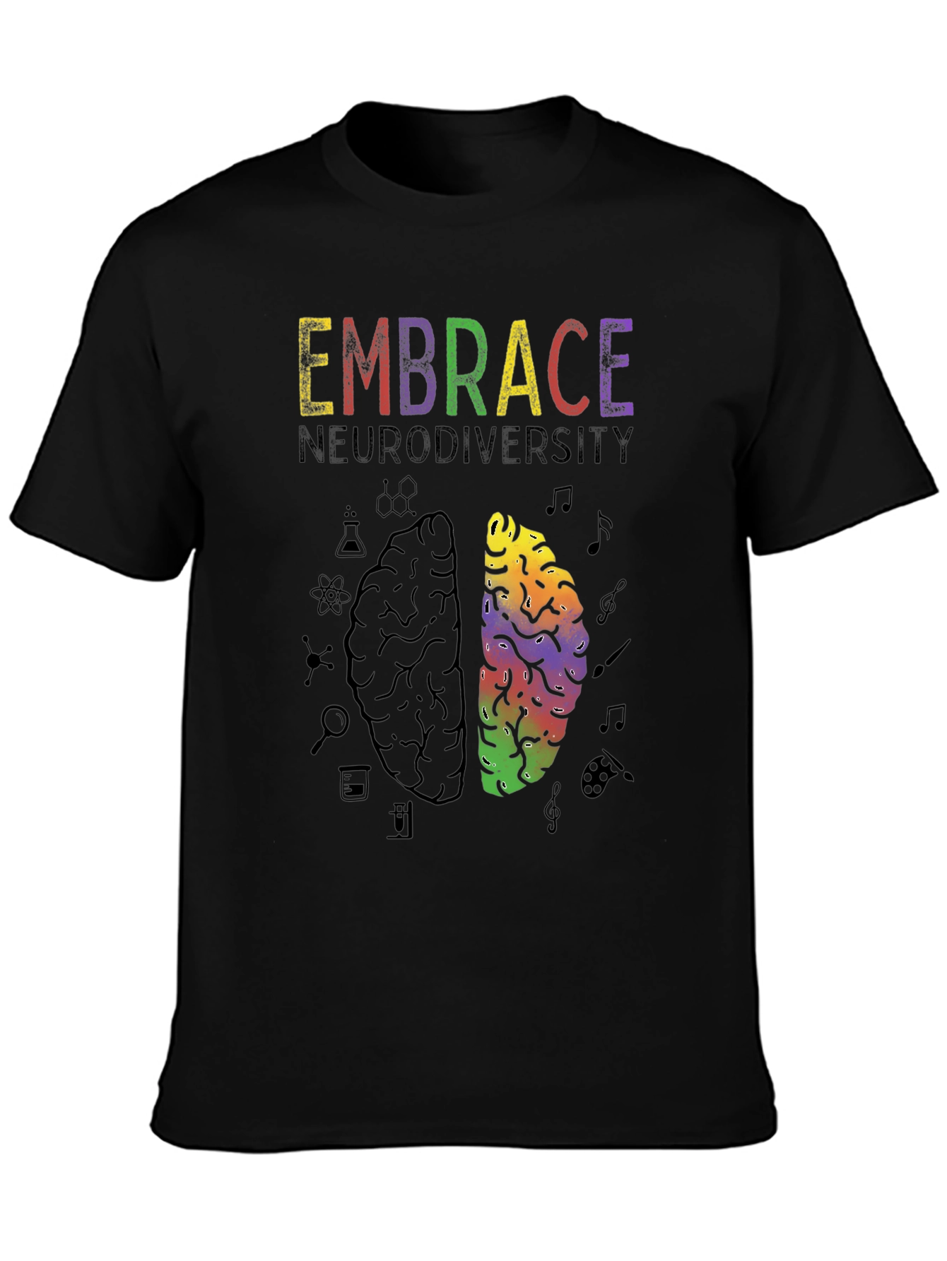 Embrace Neurodiversity Brain Graphic Tee